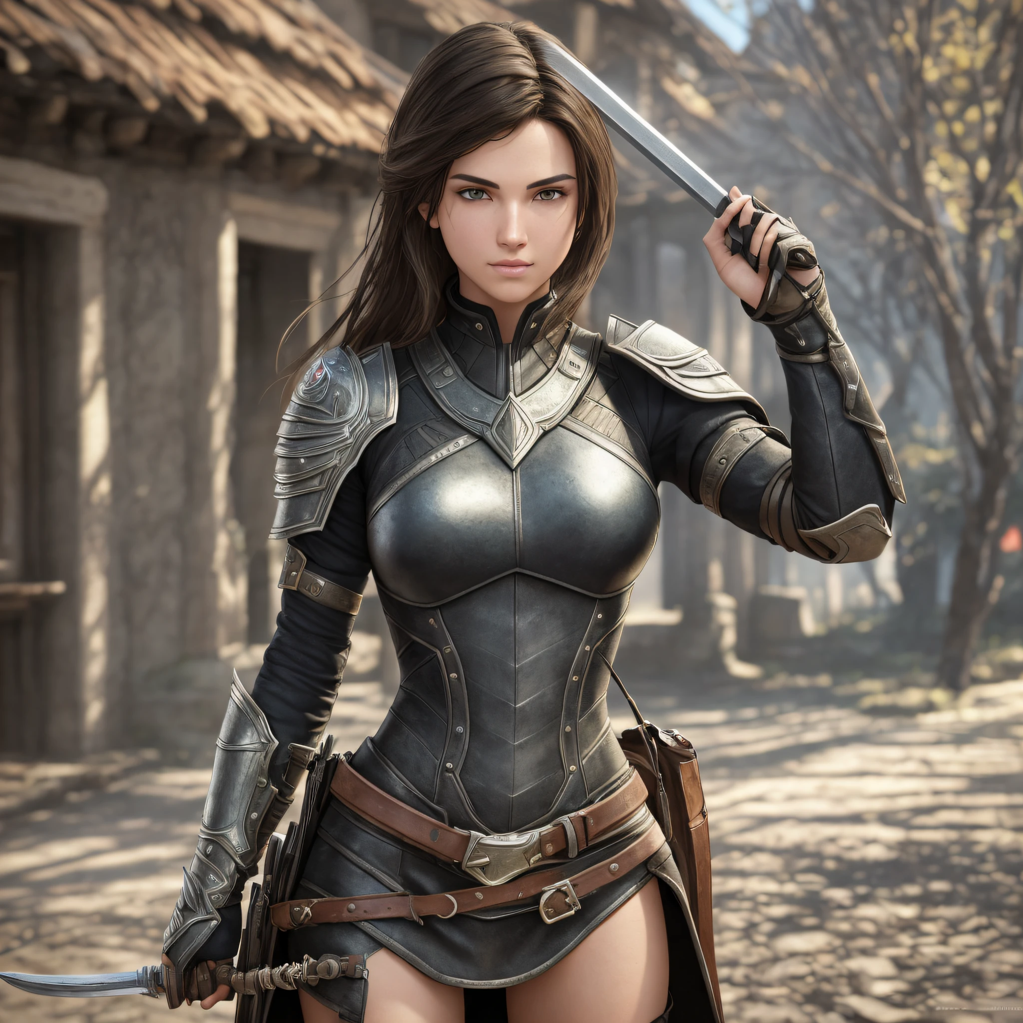 brunette boy, Brazilian, Latin, dark eyes,18 years old, with a sword, a horse, village, oil painting, drama, suspense ((Best quality)), ((masterpiece)), (detailed:1.4), 3D, an image of a beautiful cyberpunk female,HDR (High Dynamic Range),Ray Tracing,NVIDIA RTX,Super-Resolution,Unreal 5,Subsurface scattering,PBR Texturing,Post-processing,Anisotropic Filtering,Depth-of-field,Maximum clarity and sharpness,Multi-layered textures,Albedo and Specular maps,Surface shading,Accurate simulation of light-material interaction,Perfect proportions,Octane Render,Two-tone lighting,Wide aperture,Low ISO,White balance,Rule of thirds,8K RAW, --auto --s2