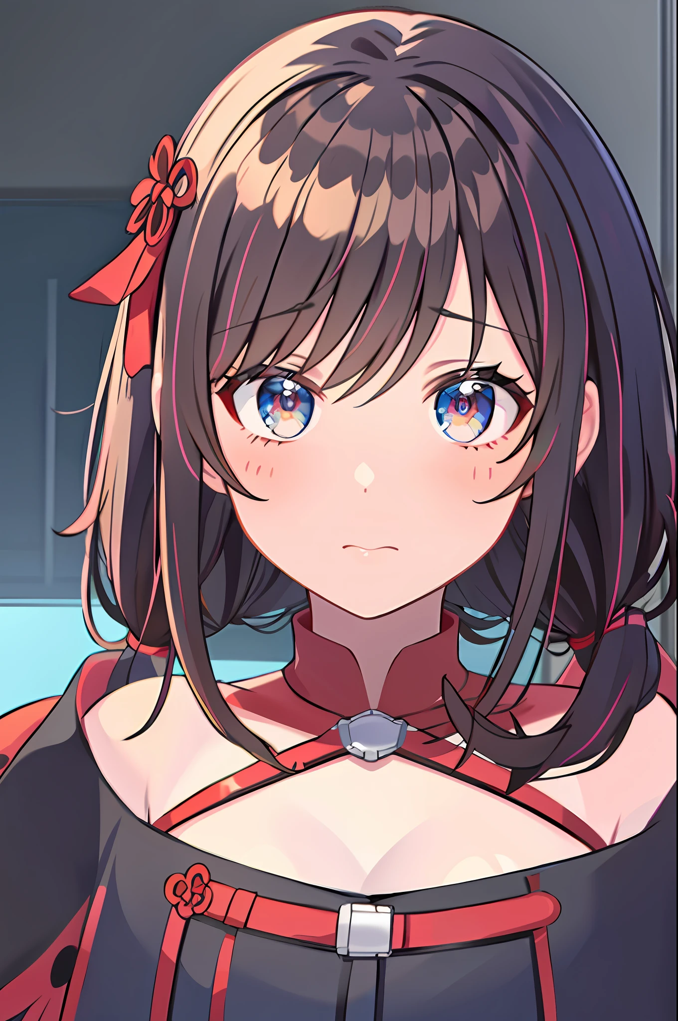top quality, masterpiece, high resolution,
Eige, 1 girl, virtual youtuber, solo, face close-up, joy and sadness