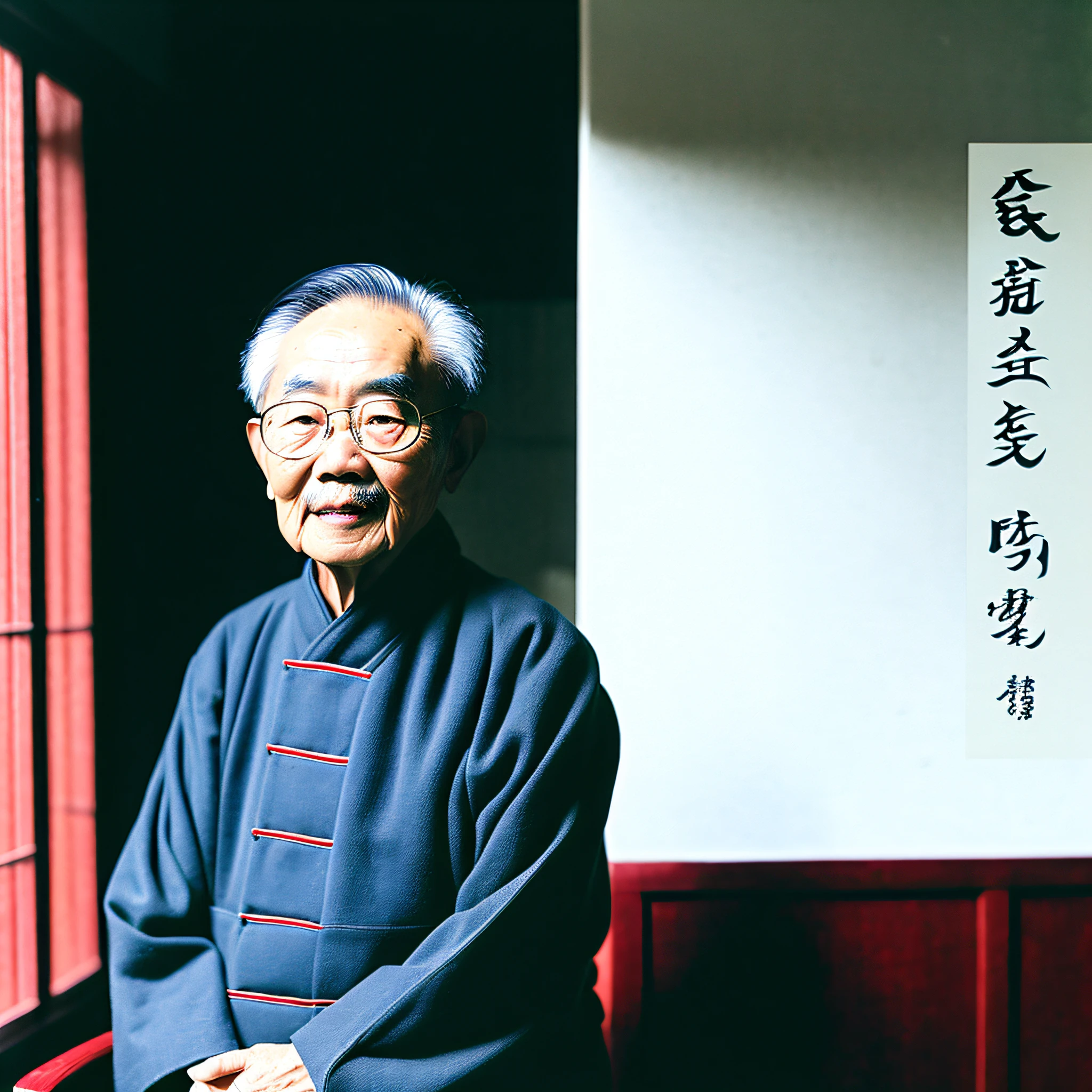 (Photo of Ma Baoguo), looking at the viewer, 70 years old