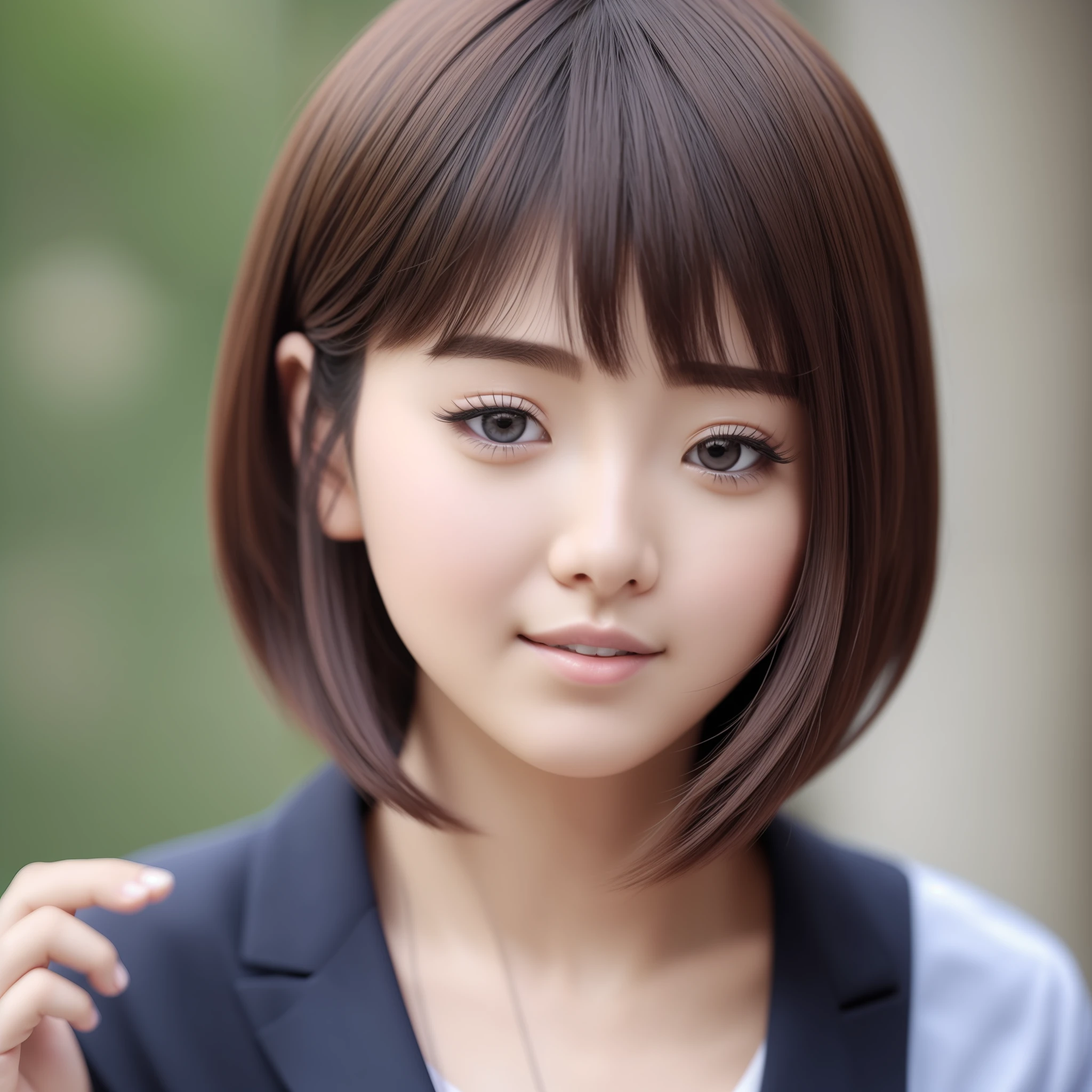 Writing emails on the phone, absurdity, mouth closed, balanced eyes, Kasumi Arimura
(Top Quality Details: 1.2), Realistic, 8K High Definition, Super Detail, High Quality Textures, Complex Details, Details, Details, Very Detail CG, High Quality Shadows, Detail Beautiful Delicate Face, Detail Beautiful Delicate Eyes, Depth of Field, Ray Tracing, Crisp Eyes, Droopy Eyes, (Beautiful 24 Year Old Cute Japan Female: 1), Smartphone View, Well-formed face, short-cut hair, fashion in the style of a female announcer, skirt, --auto --s2