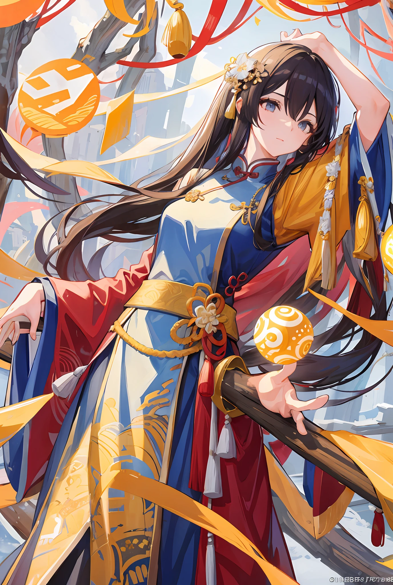 A girl, ancient Chinese costume, whole body, sunshine, clear face, clean white background, masterpiece, super detail, epic composition, ultra HD, high quality, extremely detailed, official art, uniform 8k wallpaper, super detail, 32k --auto --s2