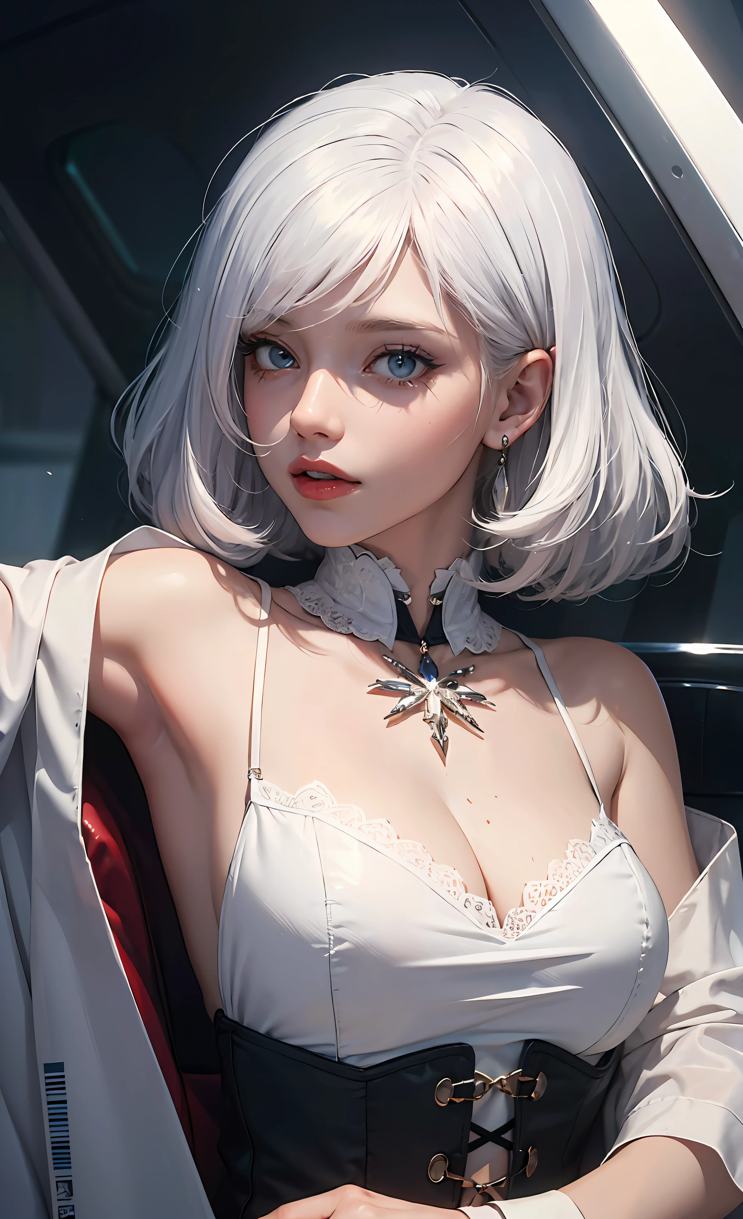 ((masterpiece,best quality,highest quality,illustration,)),1 girl,white hair