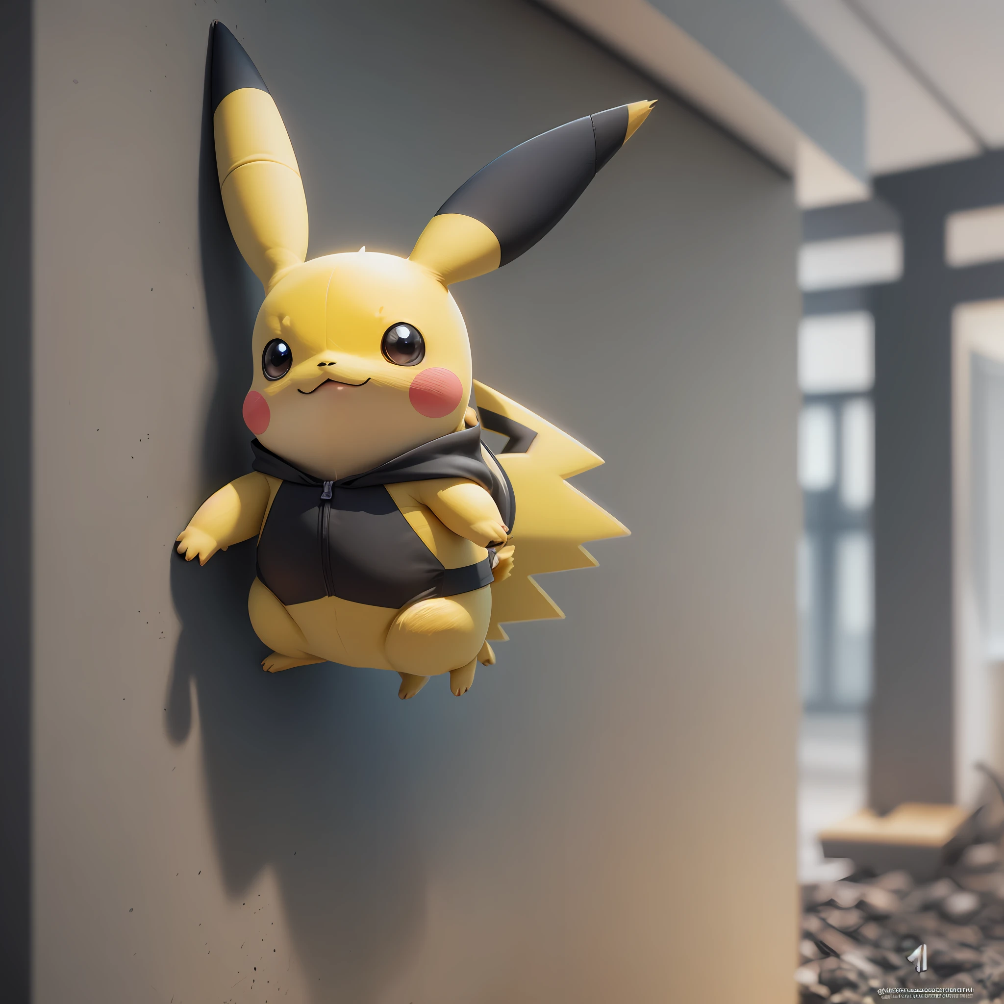 Please help me draw a Pikachu, with Pokémon as the main body, needs a 3D 4K 3 split line composition --auto --s2