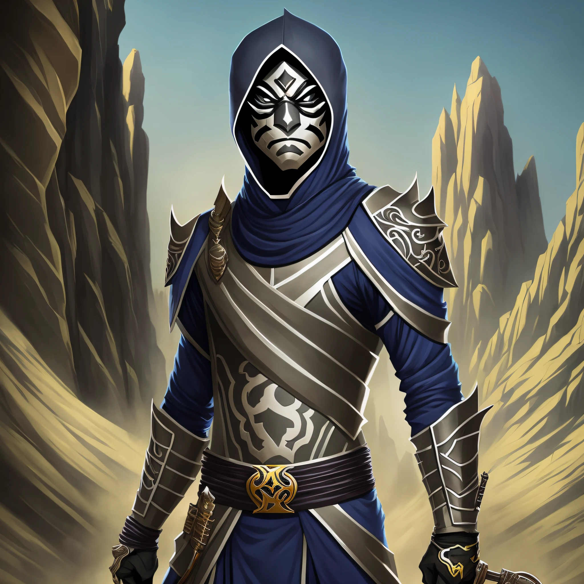 Esther Rolick style of male Alien (Ninja Assassin:1.3) of Radiation, Spectral Sands, Ornate, Fleeting, masterpiece --auto --s2