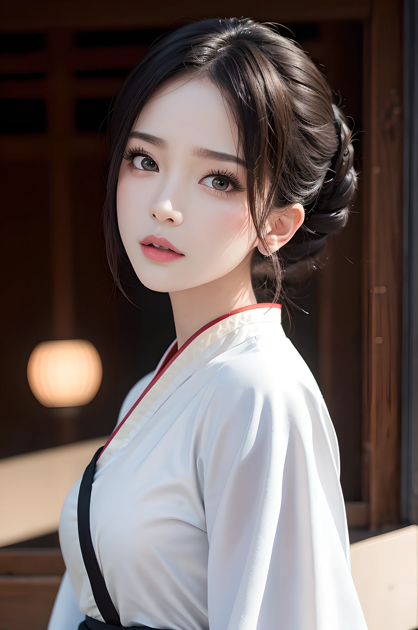 8k, RAW Photo, Best Quality, Masterpiece: 1.2), (Realistic, Photo Realistic: 1.4), {{{1girl}}},, Depth of Field, Full Body, Cinematic Lighting, Asian Girl, Beautiful Facial Features, Beautiful Body, Sweating, , Depth of Field, Skin, Ears, Pale Skin, Best Quality, Masterpiece, Illustration, an extremely deciple and beautiful, extremely detailed,CG,unity,8k wallpaper,amazing,finely detail,master,best quality,official art,extremely detailed CG unity 8k wallpaper,ridiculous,incredibly ridiculous,huge file size, super verbose, high resolution, very verbose, Beautiful detailed girl, very detailed eyes and face, beautiful detailed eyes, light on face, (Hanfu: 1.1), 1girl