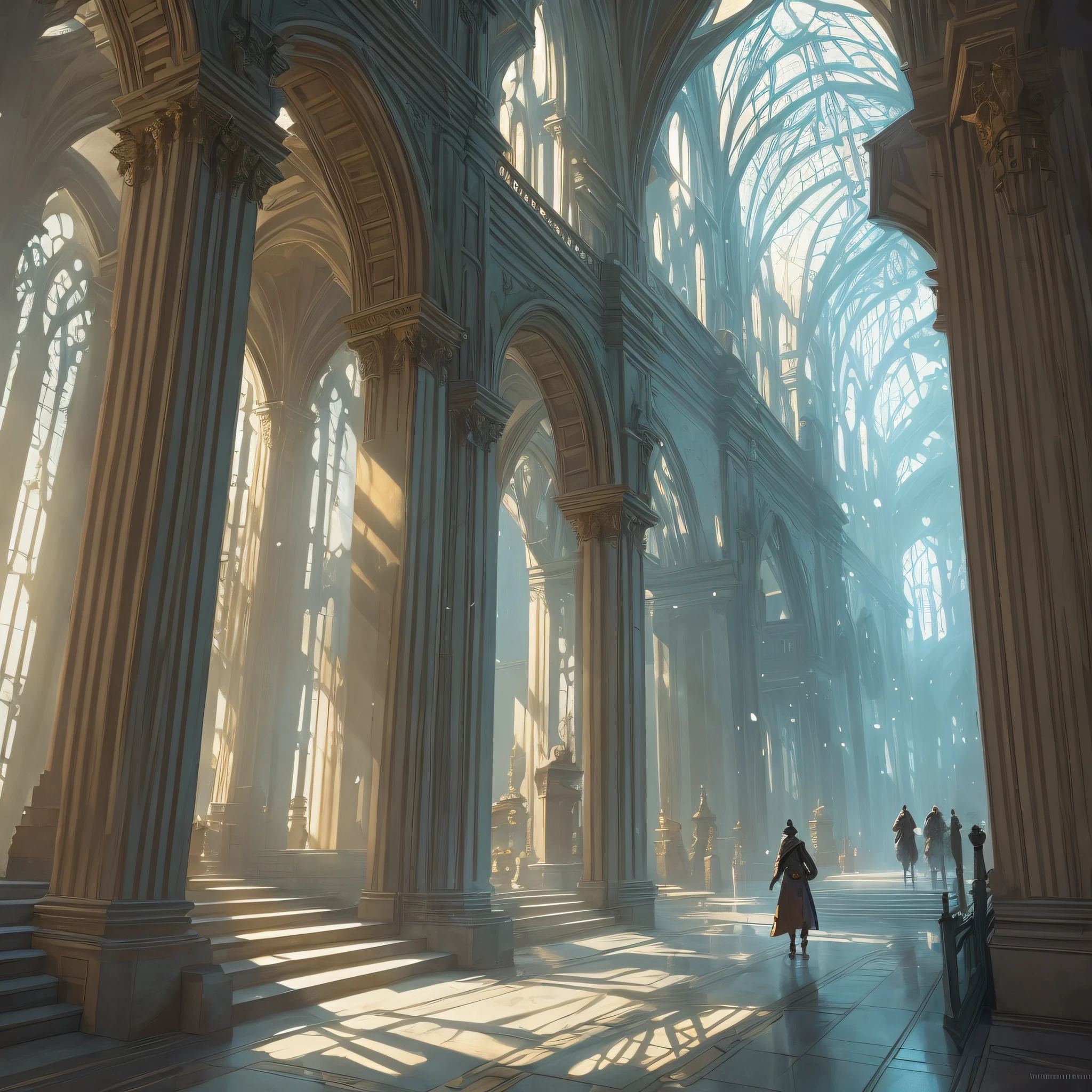 Greg Rutkowski style of Enchanted Marketplace, Fleeting, Spectral, award-winning --auto --s2