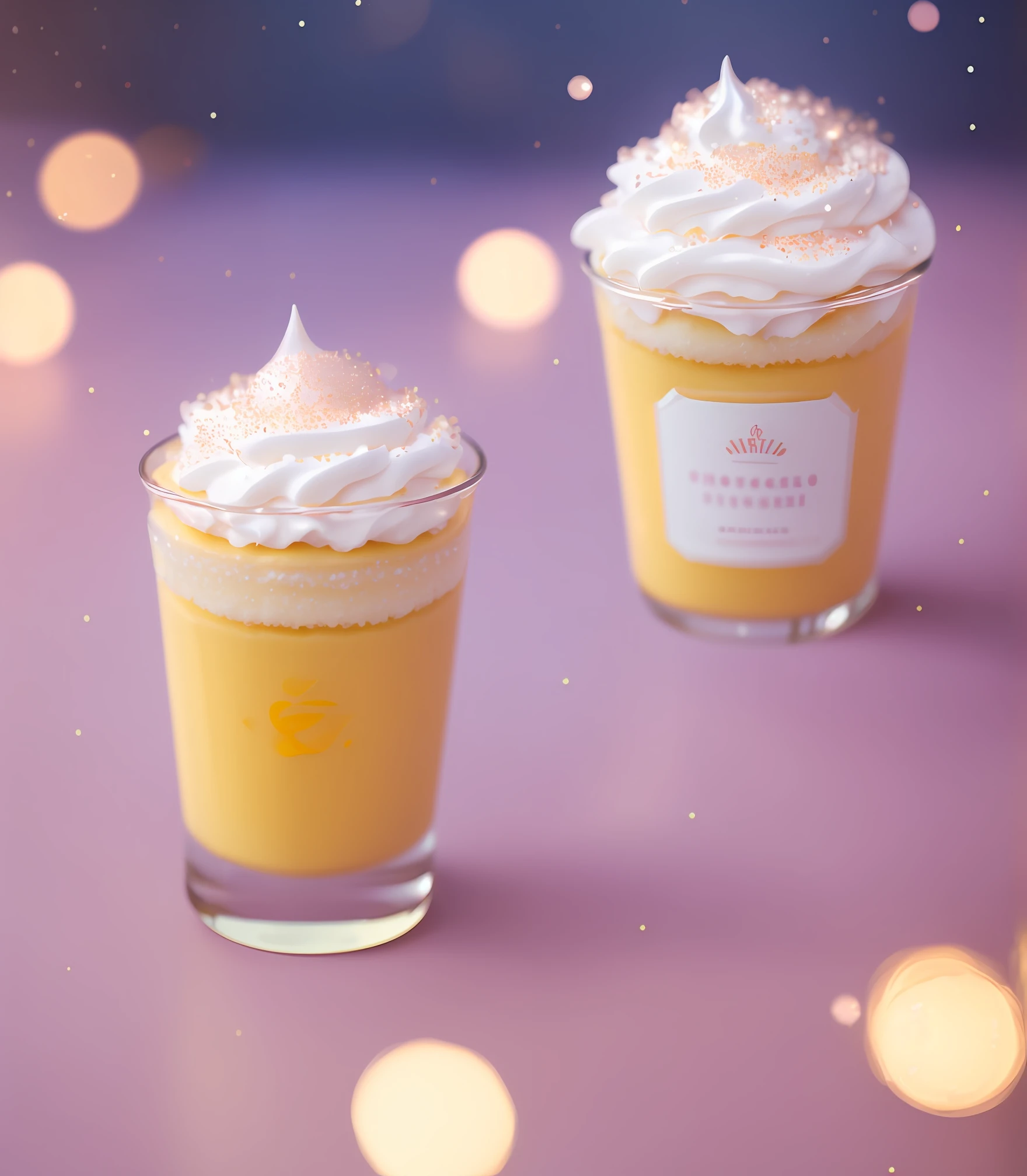 Very cute custard, dreamy, puddle, pearl, sparkling, highly detailed, octane rendering, photorealistic photography, cinematic shots, dynamic composition, sharp, detailed, professional lighting, film lighting, 35mm, anamorphic, pastel, lightroom, cinematography, bokeh, lens flare, film grain