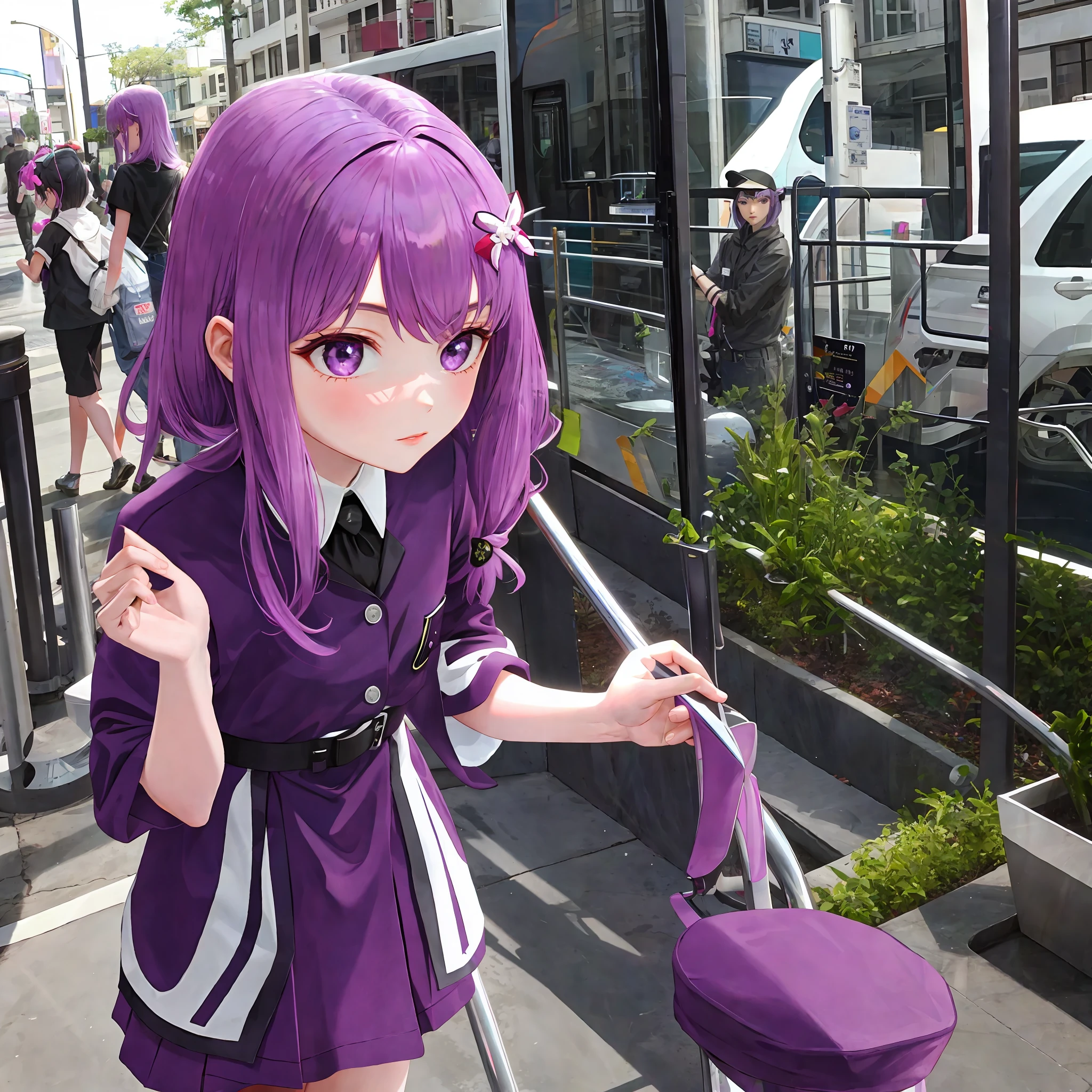 Purple hair, loli