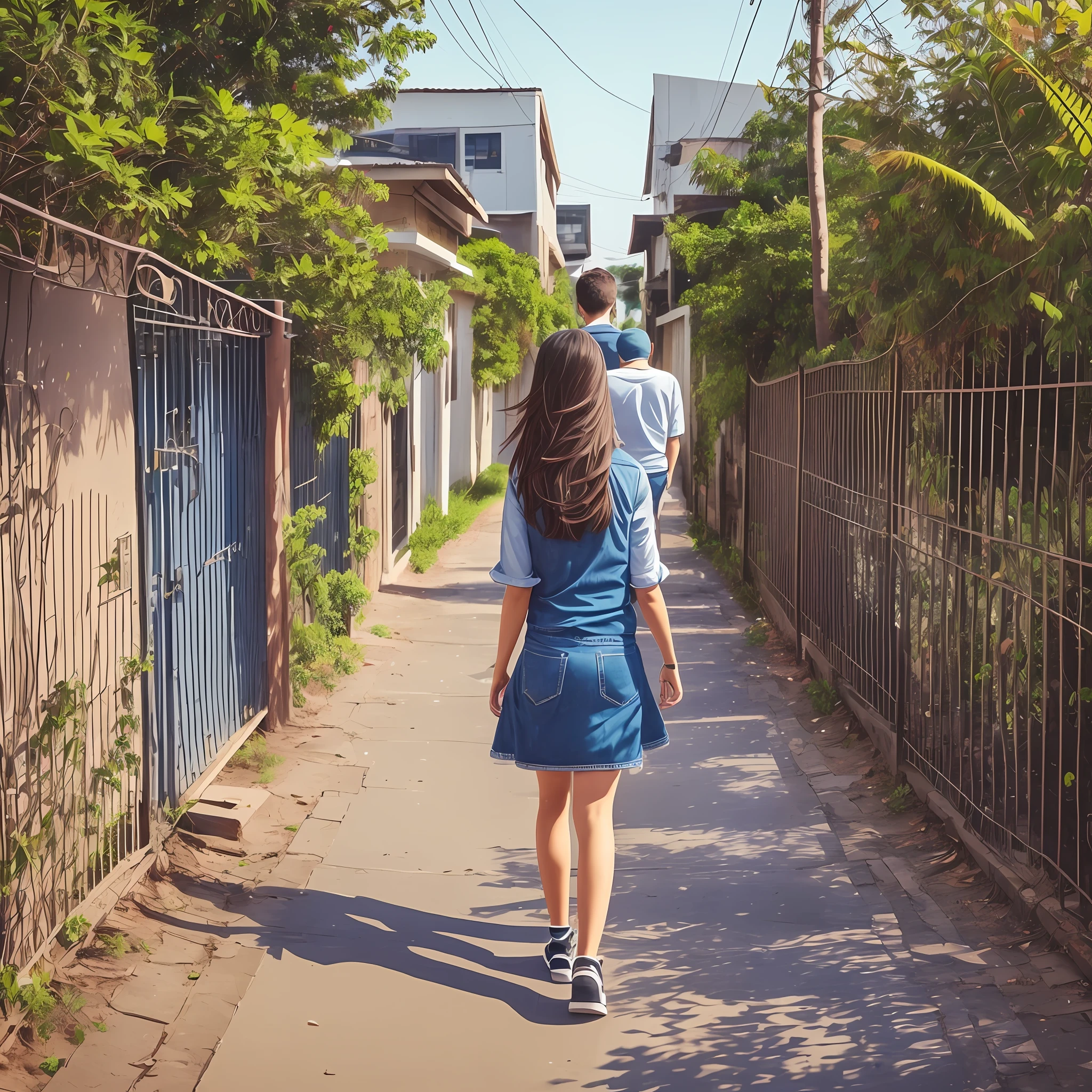 A girl cheat a boy and walking way --auto --s2