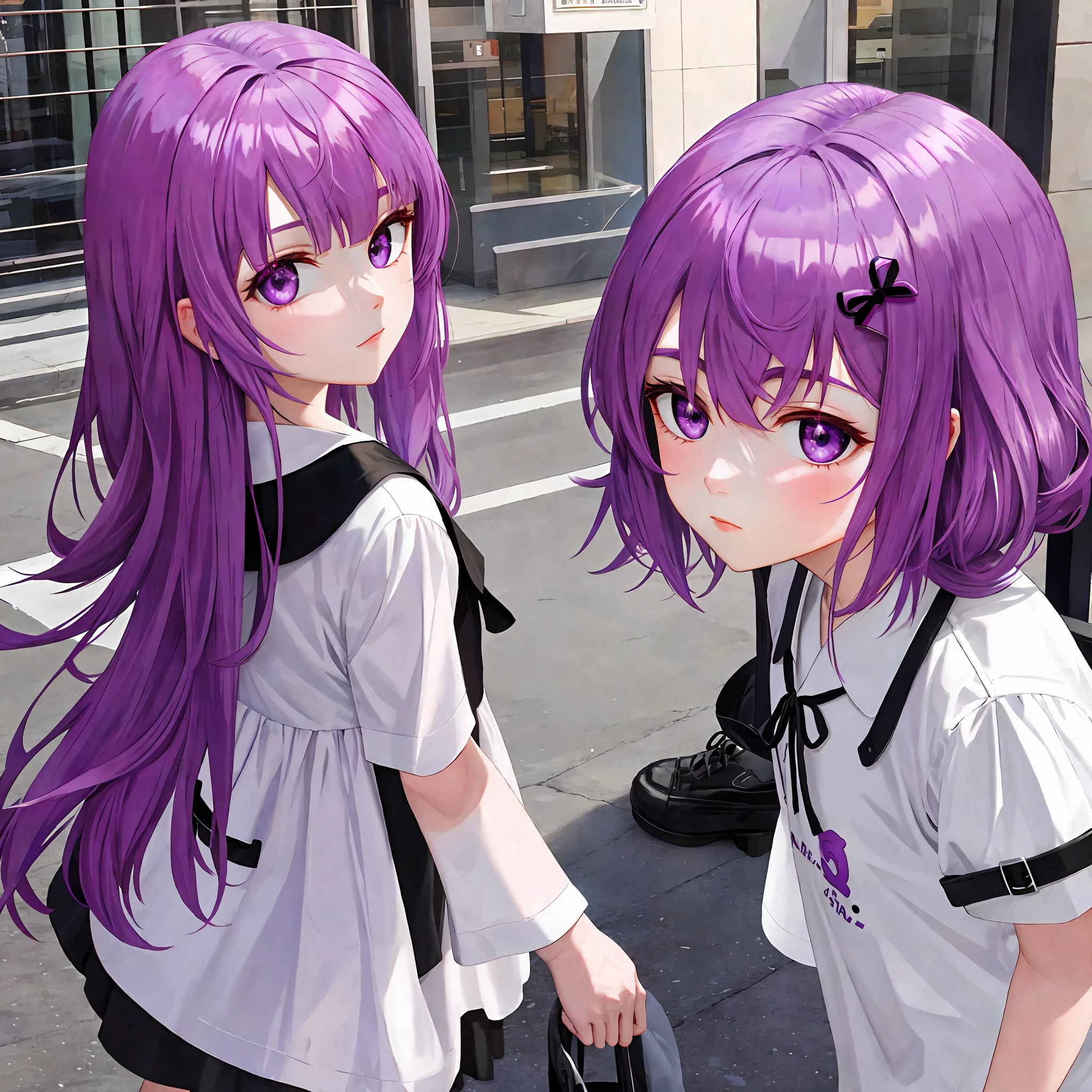 Purple hair, loli