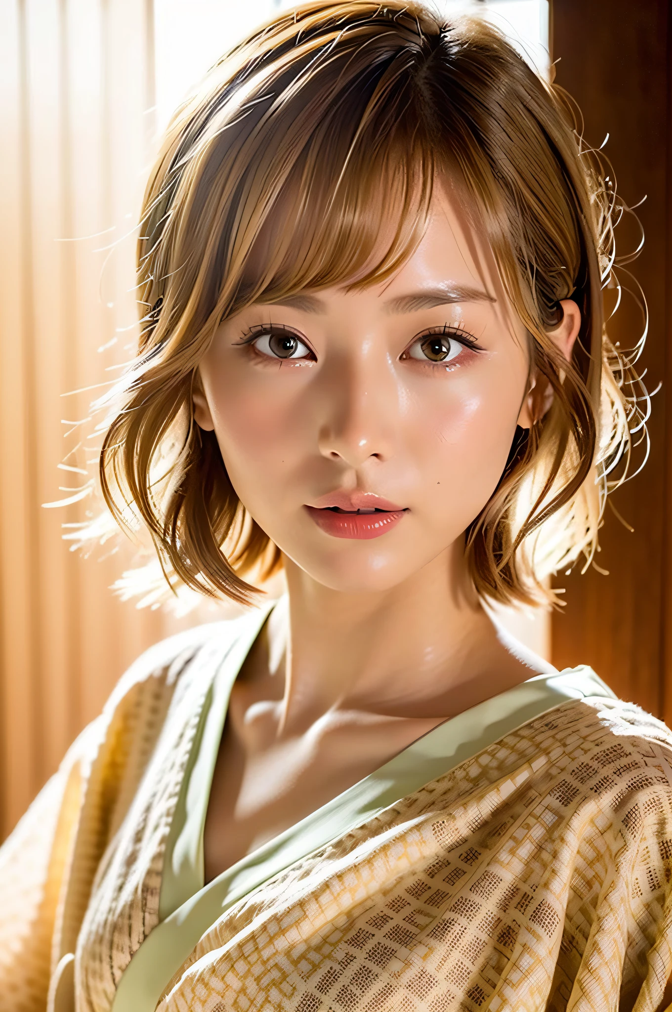 closeup photo of a girl, short hair, blond hair, wearing a kimono, onsen in the background, natural hot springs
best quality, realistic, photorealistic, (intricate details:1.2), (delicate detailed), (cinematic light, best quality Backlights), clear line, sharp focus, realistic face, detailed face
unity 8k wallpaper, ultra high res, (photorealistic:1.4), looking at viewer,