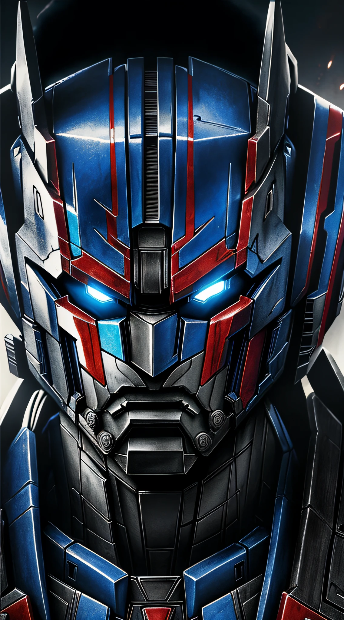 Masterpiece, best picture quality, (Transformers), (Autobots Optimus Prime), (very detailed 8K wallpapers), (best quality), (best photos), (best shadows), dark night, dark night, dark tones, highlighting close-up of Autobot Optimus Prime
