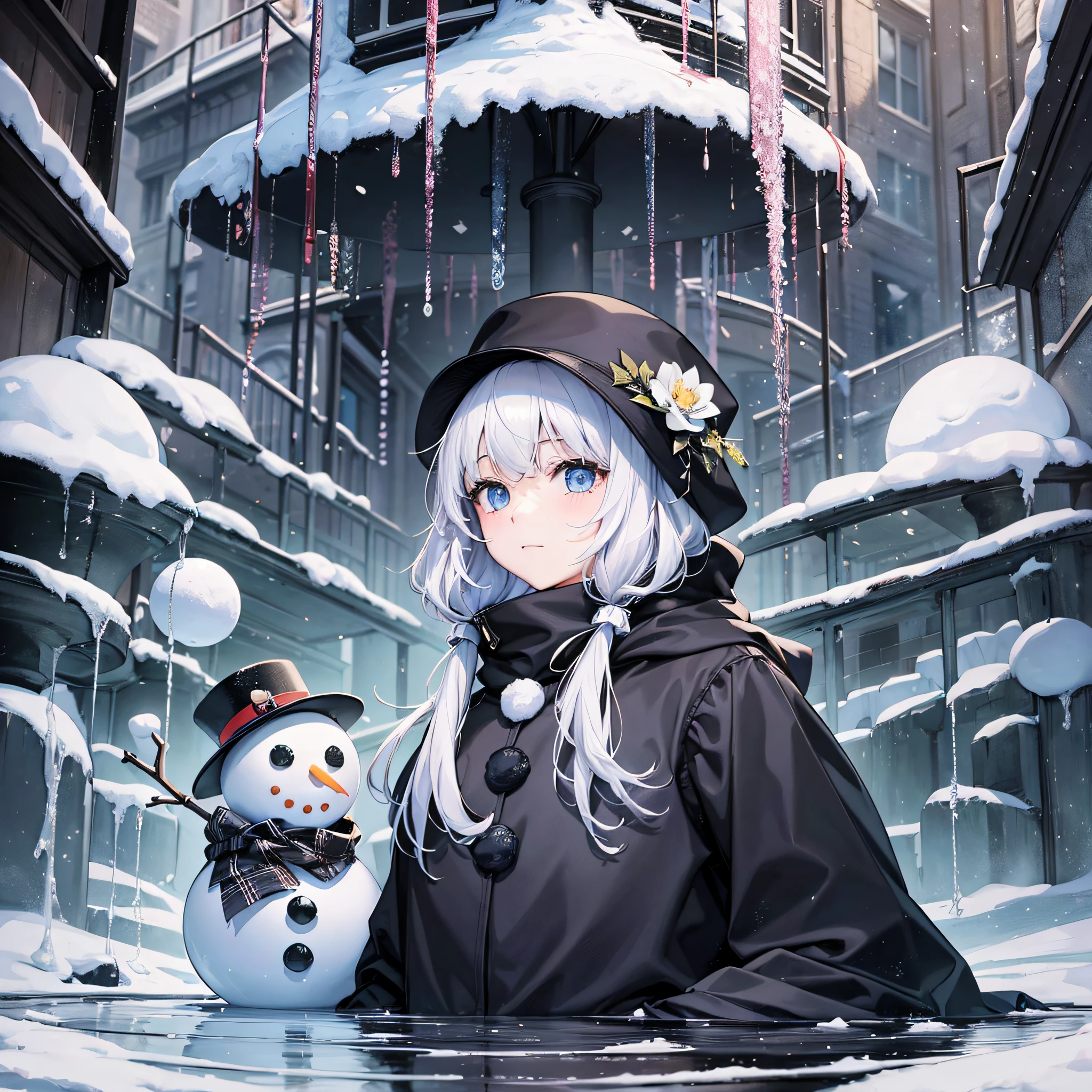 (Masterpiece, Best Quality, Best, Official Art, Beautifully Aesthetic: 1.2), (Masterpiece, Best Quality, Best Quality, Official Art, Beautifully Aesthetic: 1.2), (Masterpiece, Best Quality, Best Quality, Official Art, Beautifully Aesthetic: 1.2), 1 Snowman, Glitch Art, (Digital Distortion), Pixelated Fragments, Modern Aesthetics, Yukiman, Snowman Snowman --auto --s2