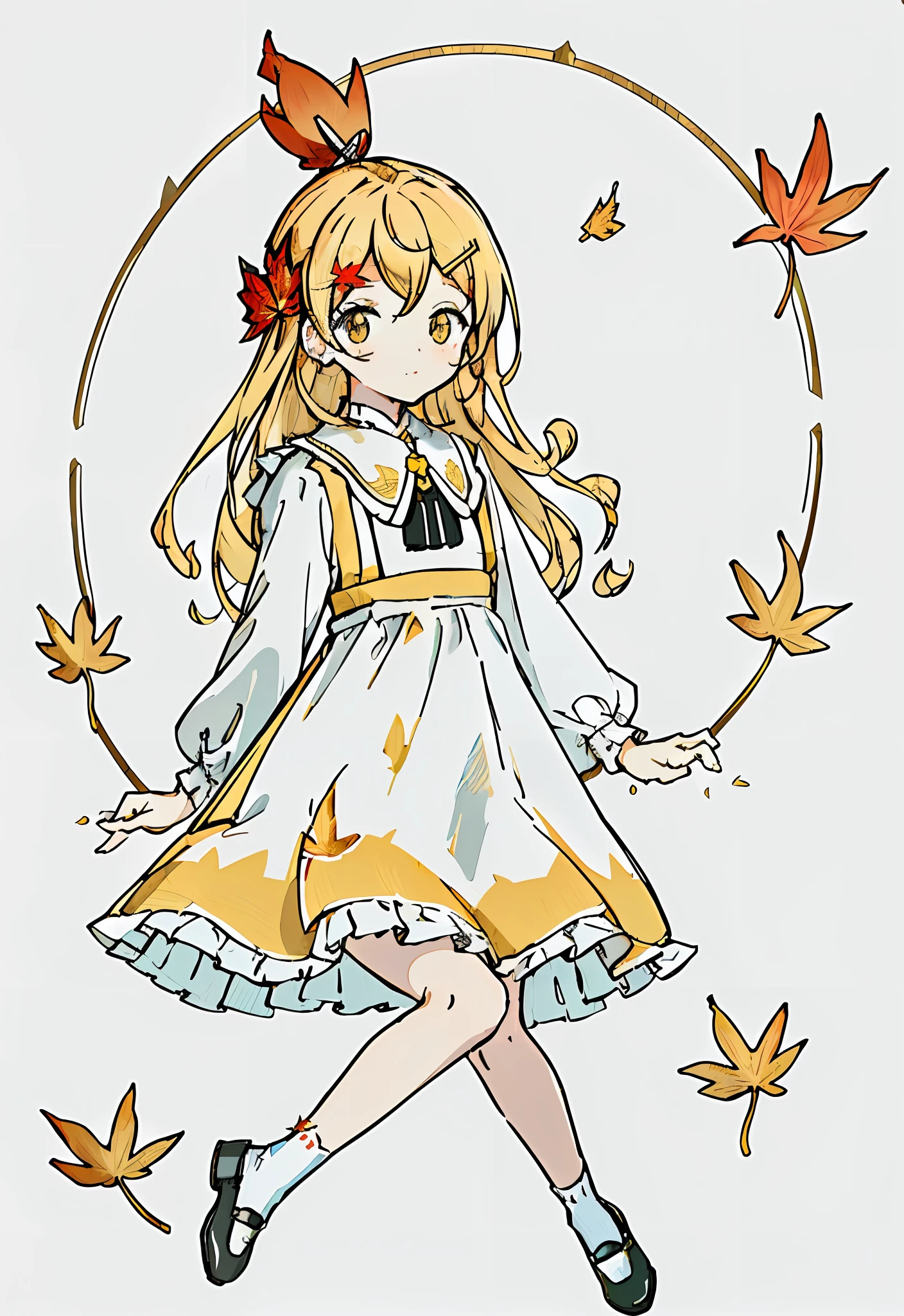 Masterpiece, best quality, amazing, complex and refined details, very detailed cute illustrations, very detailed cute wallpapers, high resolution illustrations, white background, full body, monochorme,
Solo, (children: 1.3), (cute: 1.0), beautiful cute eyes, extremely cute face, long blonde hair, yellow eyes, (beautiful details eyes: 1.2), flat chest, (aki_shizuha: 1.3), sitting, white_frilled_blouse, upper_body, cat ears, (wet clothes: 1.3),
(cute red dress: 1.4), blonde hair, maple_leaves, socks, shoes, cute movements, cute expressions, (arms behind back: 1.1), (maple_ leaf_hairpin:1.4),