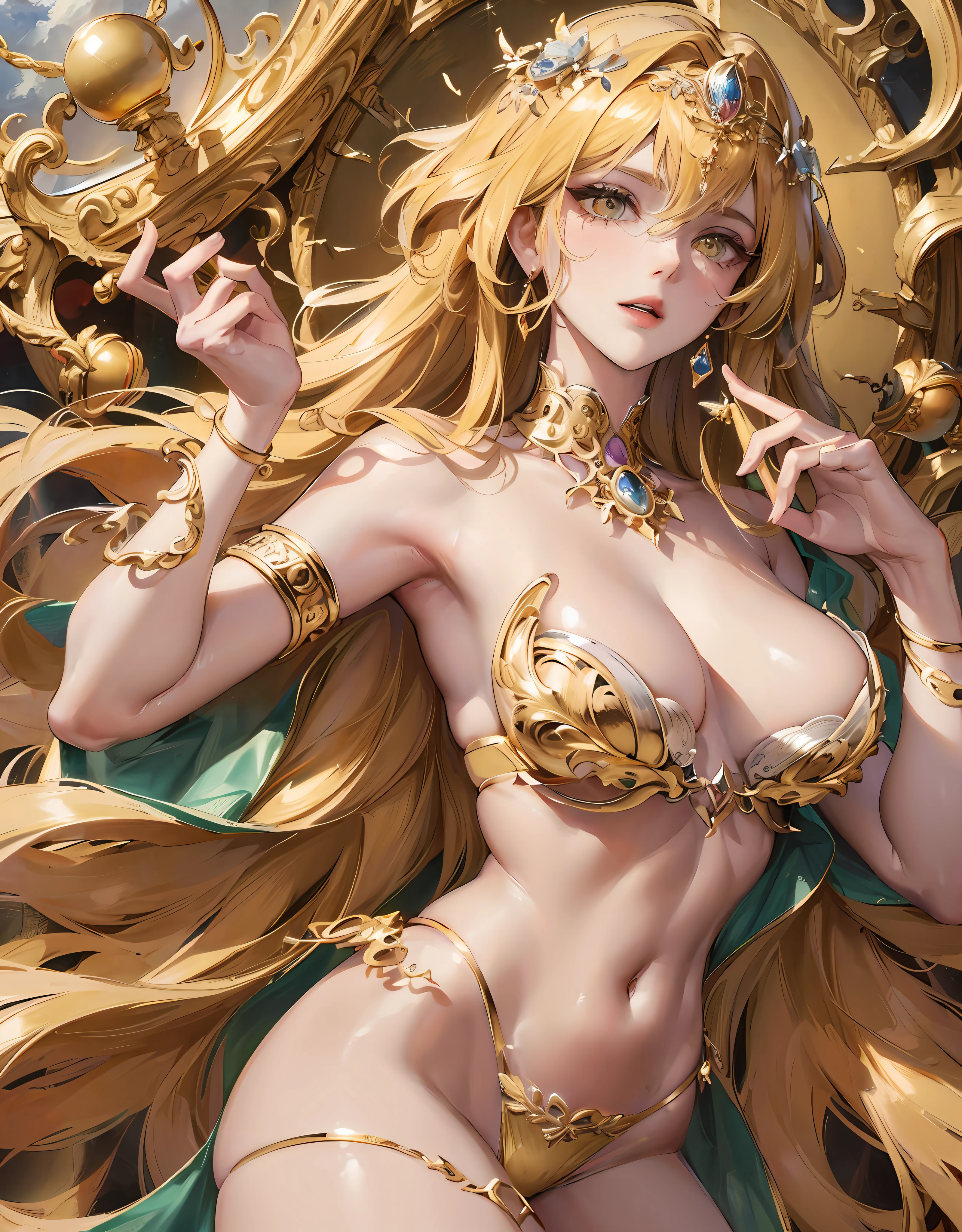 Gold, panties, luxury