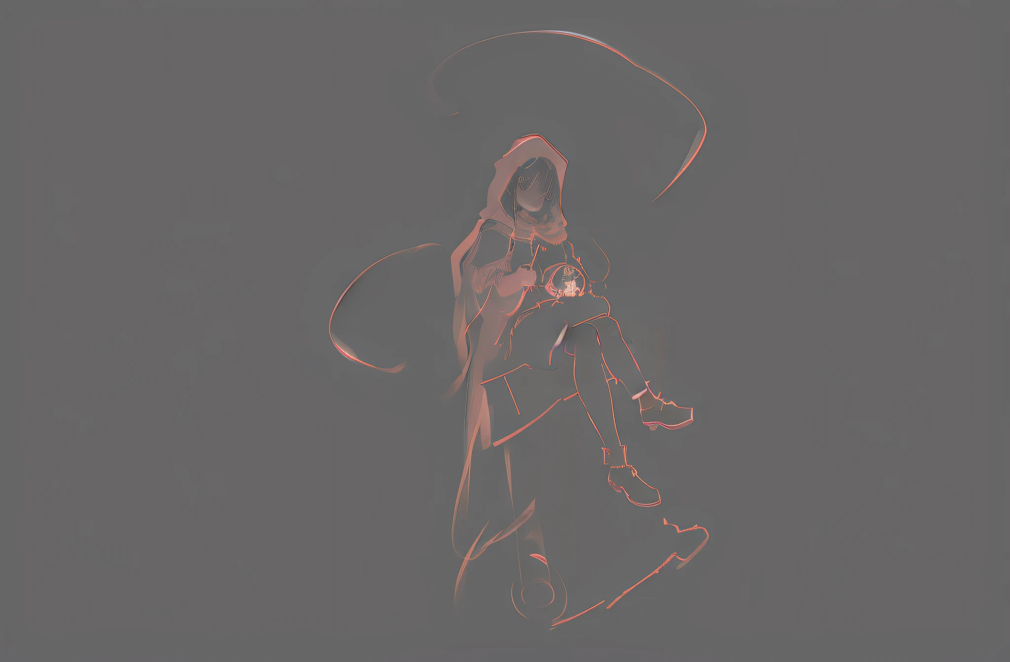 drawing of a woman with a hat and cloak holding a baby, outline sketch, line sketch, rough sketch, clean anime outlines, pudica pose gesture, sketchy artstyle, the anime girl is crouching, loose linework, pose study, line sketch!!, simple lineart, heavy outlines, outlined art, gesture draw, gesture drawn, light study