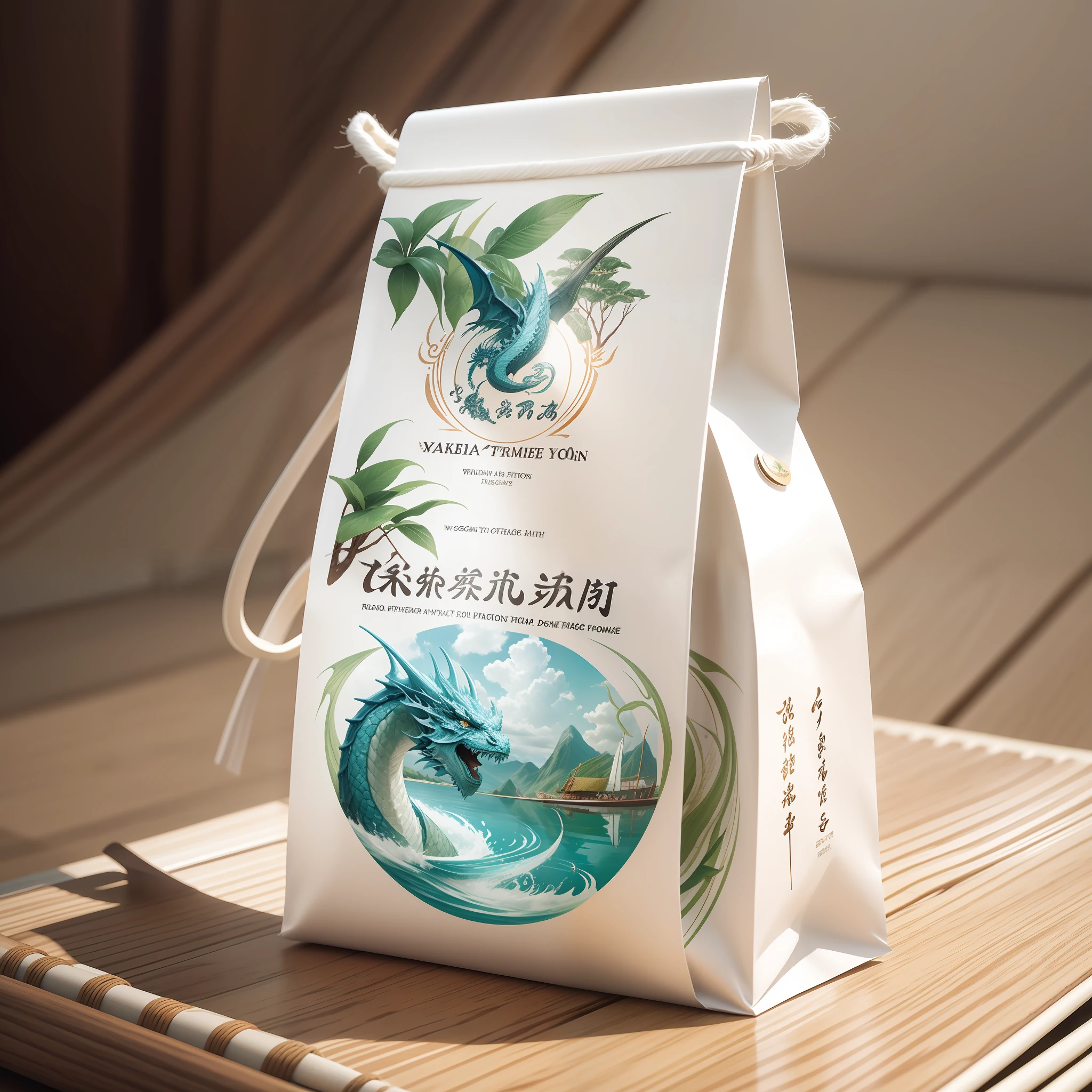 Dragon Boat Festival white tea gift bag design