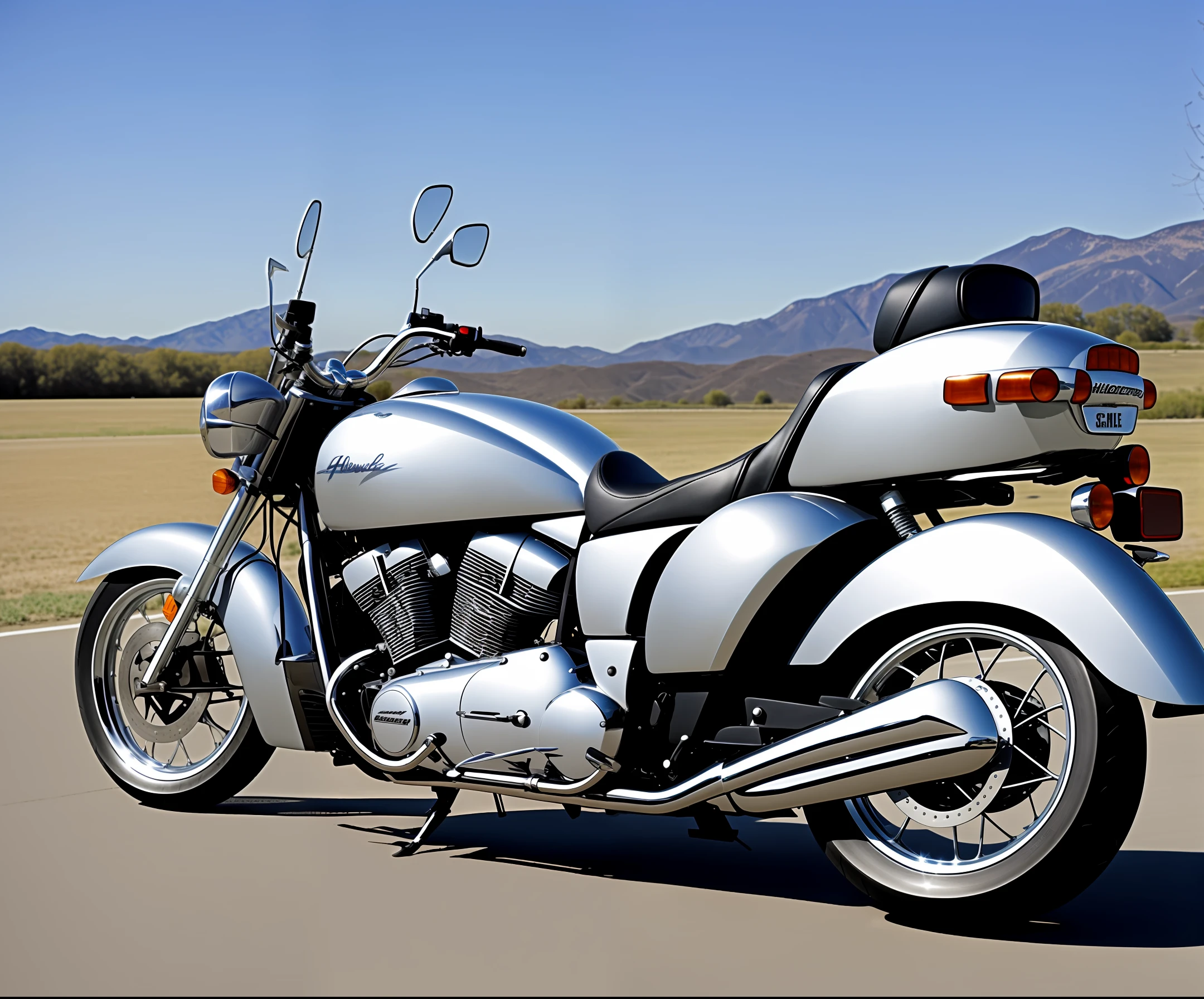 Silver hawk on a motorcycle