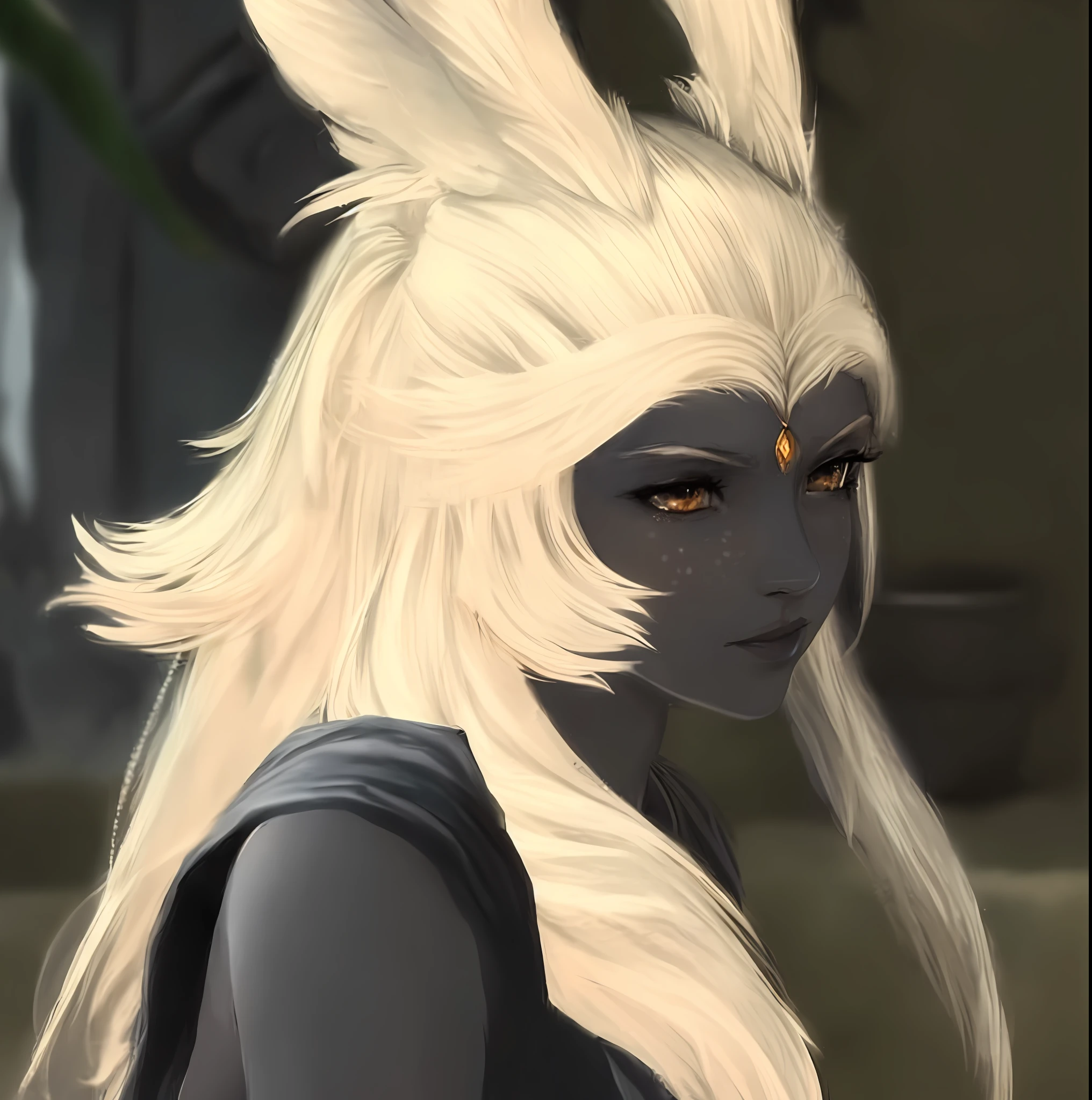 (masterpiece, sidelighting, finely detailed beautiful eyes: 1.2),1girl, , detailed background, (breastp 专业雄伟油画, ArtStation trending, CGSociety trending, Intricate, High Detail, Sharp focus, dramatic, Elf Ears, ((white Hair)), (((short hair))), older, ((mature woman), Drow, detailed eyes, intricate detail, screen expression, dark shadows, detailed shadows, ((mature_female)), ((_female)),好眼睛,衣服,(非),artgerm 和 ruan jia 和 greg rutkowski 的艺术,户外,橘黄色眼睛,漆黑的嘴唇,看向镜头