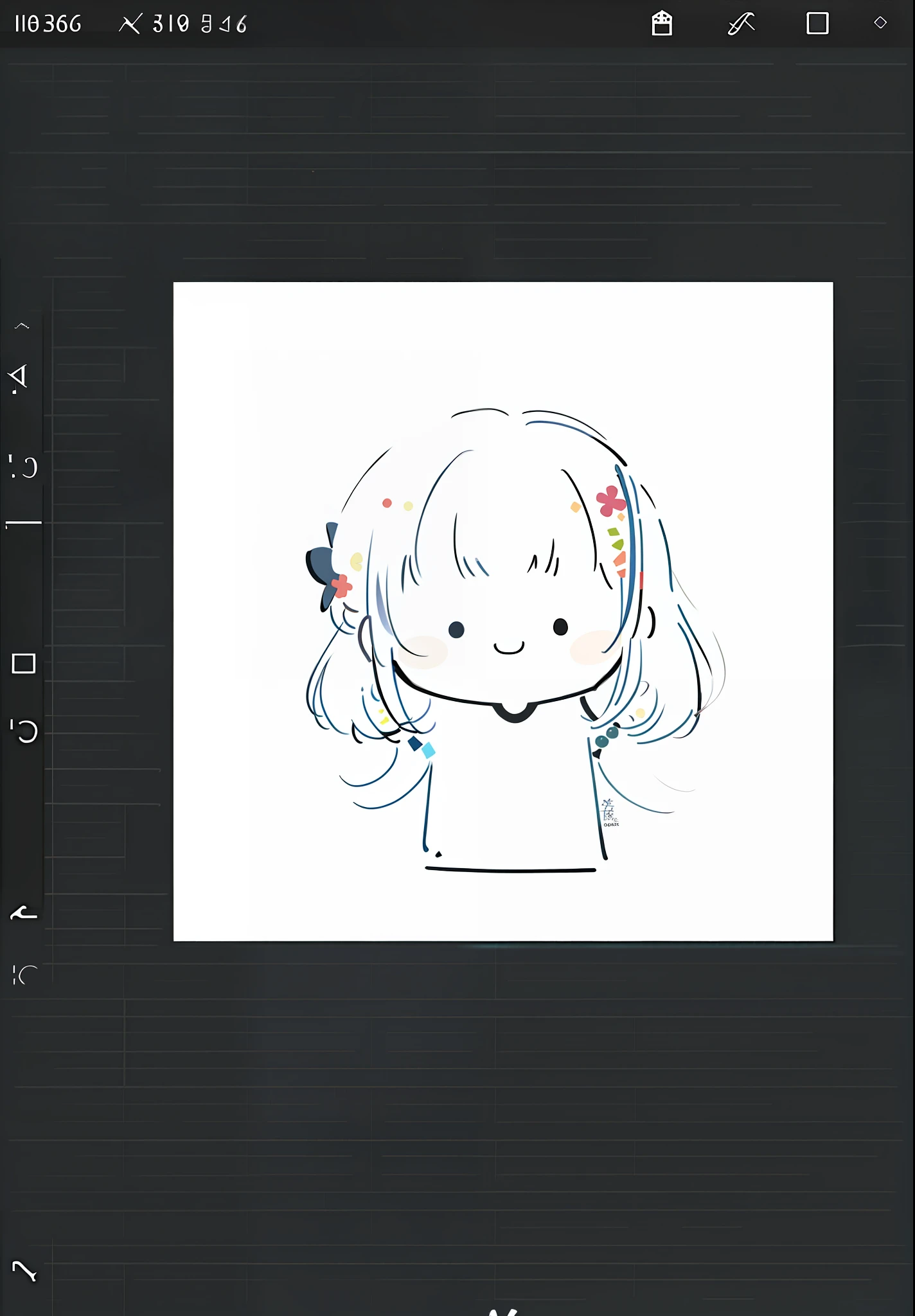 (masterpiece), high quality, fine avatar, pretty girl, smiling look, hair accessories, simple background.