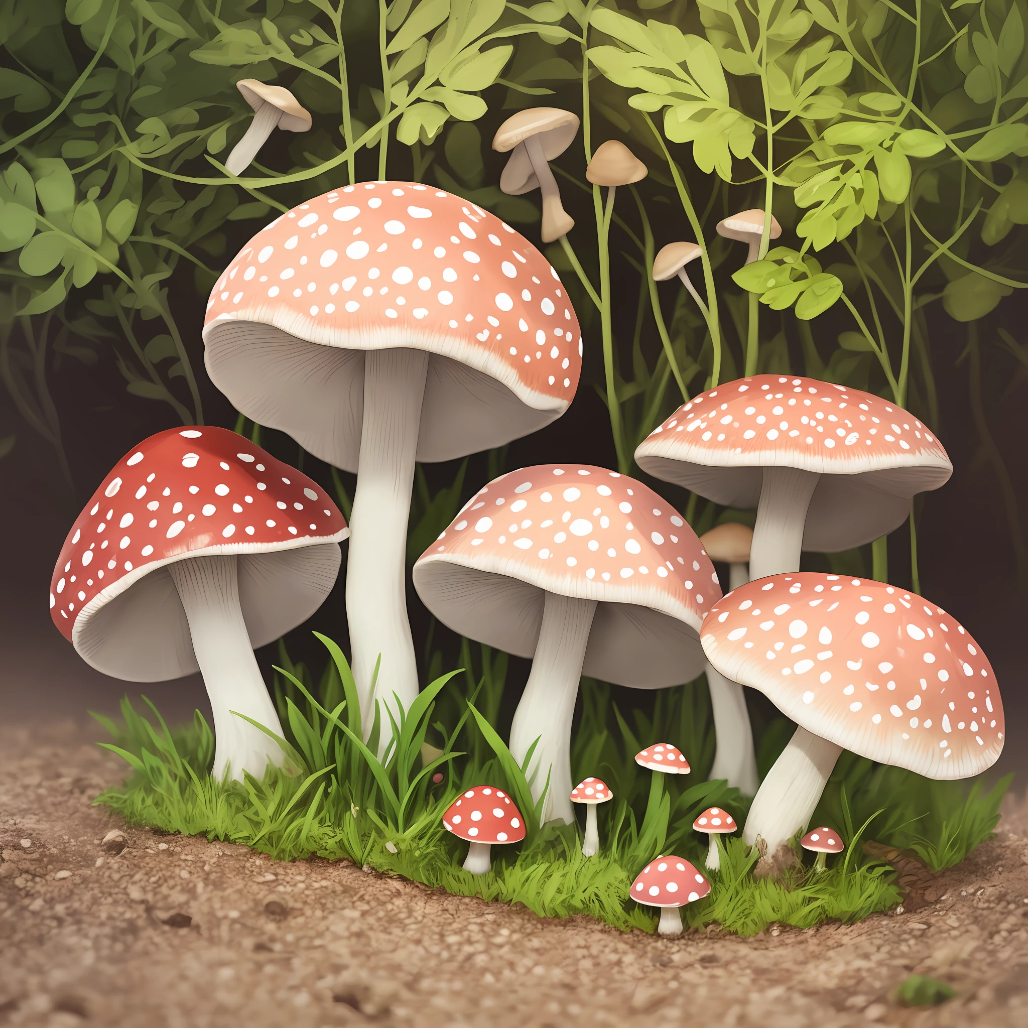 An enchanted mushroom 🍄 children's illustration white background