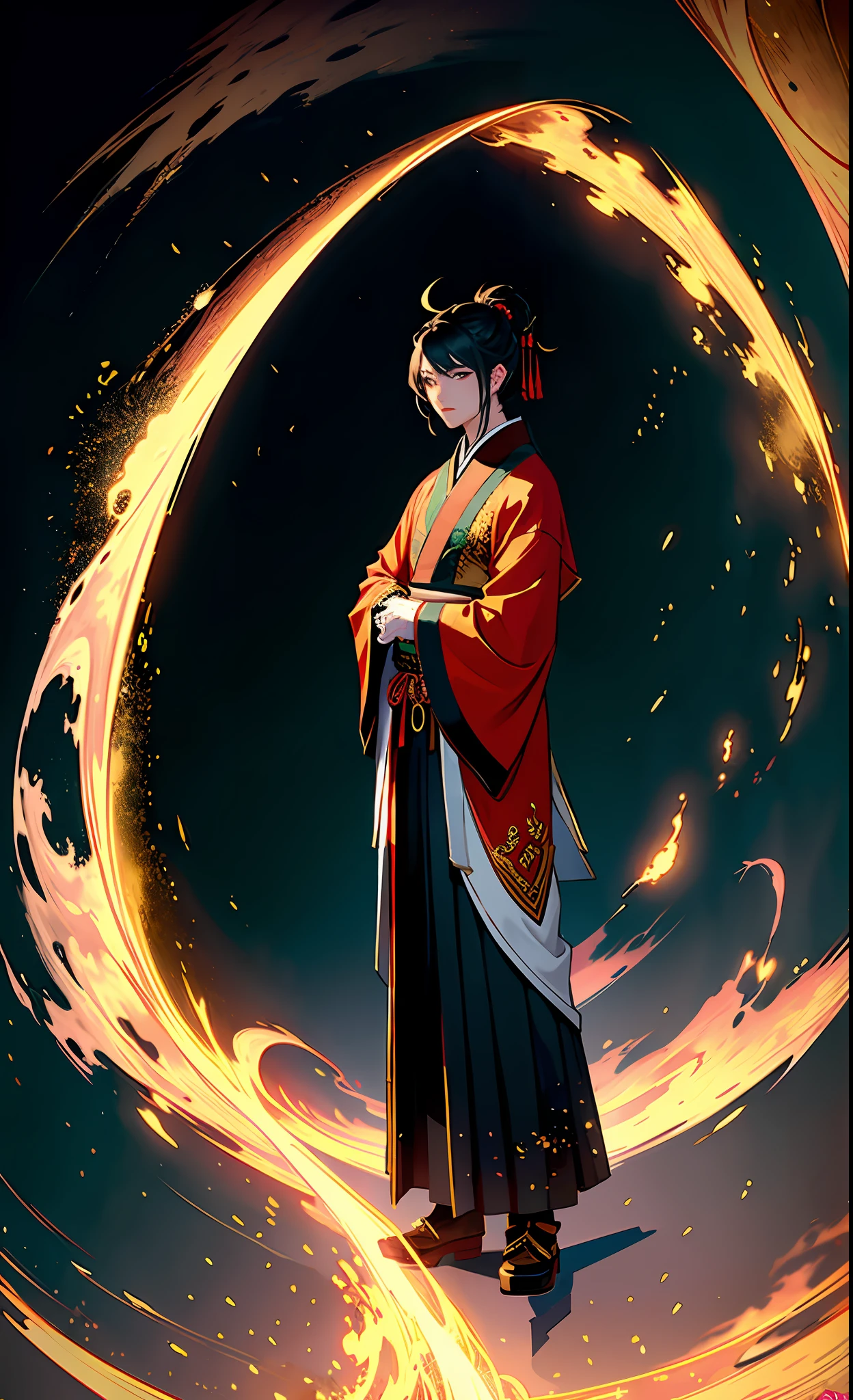 The mysterious King of Yan Luo, the prefecture, suddenly appeared in the Hades Hall several feet high. The clothes are luxurious, the treasures are solemn, and the hands are printed with the magic of the heavens, suppressing the living beings. The floating demon qi was pervasive, but the hearts of the people of the prefecture were firm, the bell and drum tower sounded, and the imperial earthquake trembled. Mythical, the aesthetic picture of the best quality, viewer beholds the ancient in a blaze of glory.
