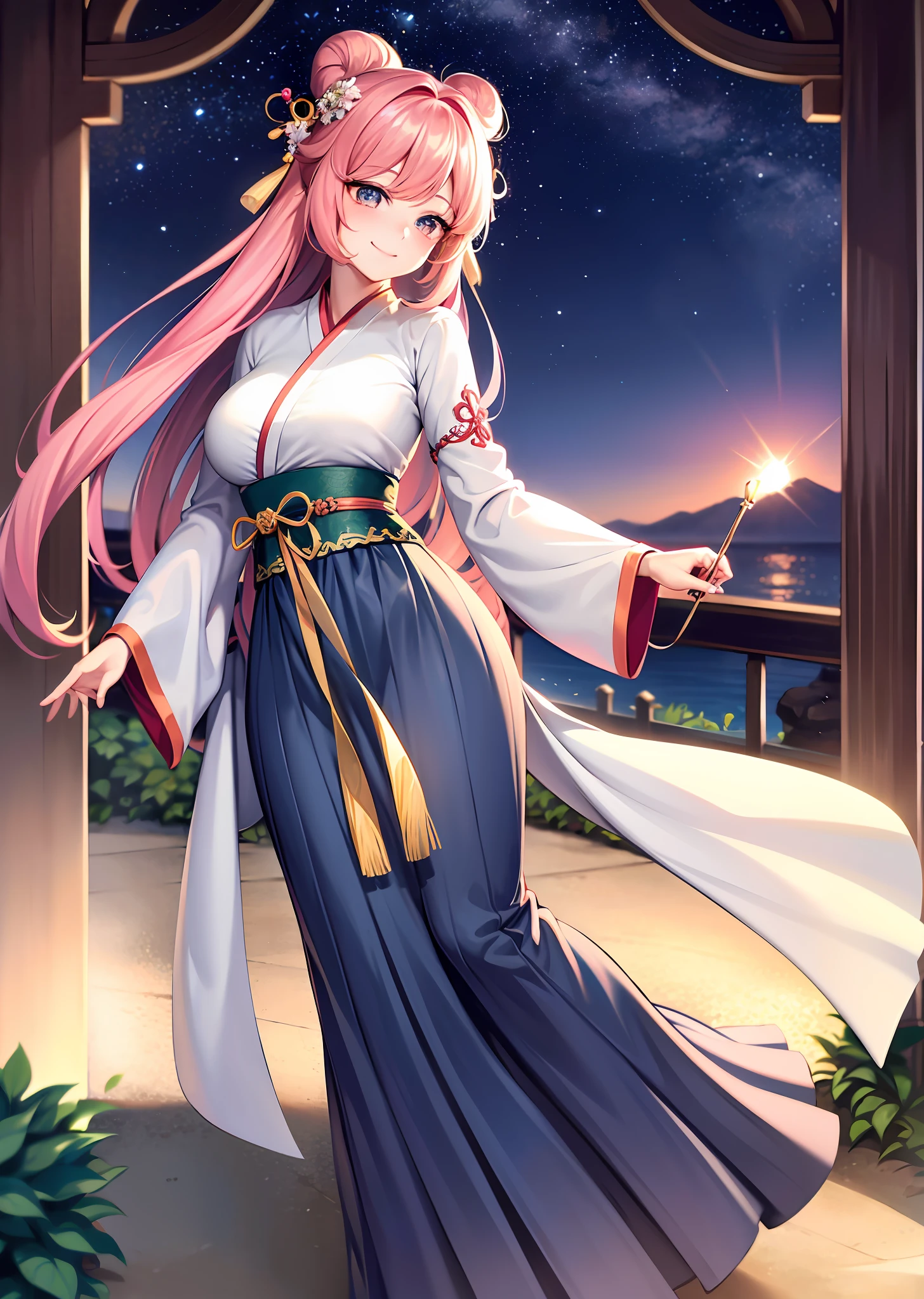 best smile, best quality, masterpiece, very delicate and beautiful, highly detailed, unified, on the bet, 8k wallpaper, amazing, elaborate details, masterpiece, best quality, official art, highly detailed CG unity 8k wallpaper, ridiculous, incredibly ridiculous, huge file size, ultra detailed, high resolution, highly detailed,beautiful detailed girl, highly detailed eyes and face, beautiful detailed eyes,Light on the face,(Hanfu:1.1),1girl, full body,full body shot, ru_qun