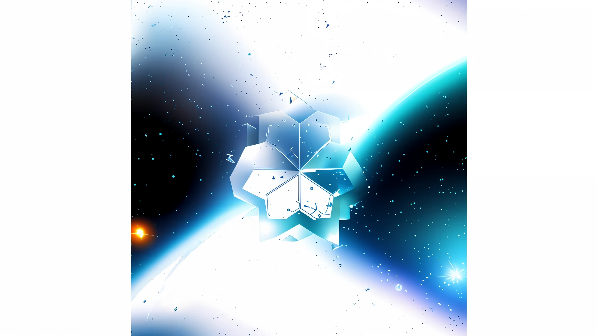 Interstellar background, logo vector graphics, science, particles, high quality, 8k, logo, vector icons, atomic closeup, research lab logo, atomic model, particles, science