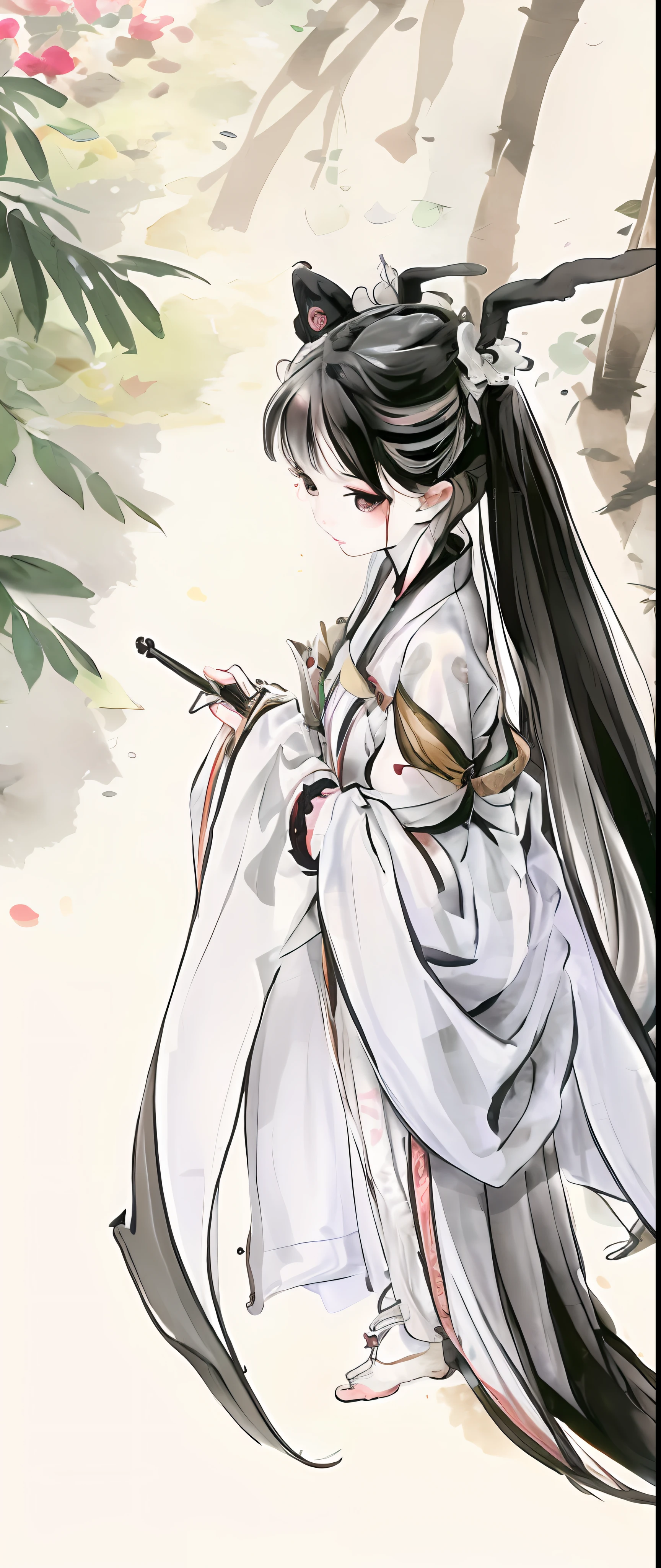 ((4k,masterpiece,best quality)), shuimobysim, traditional chinese ink painting, lotus, hanfu, maxiskit, dress conservatively
1 girl, solo, white hair, long hair, fox ears, white, bikini, fish, many fish near girl, look at viewer, tease