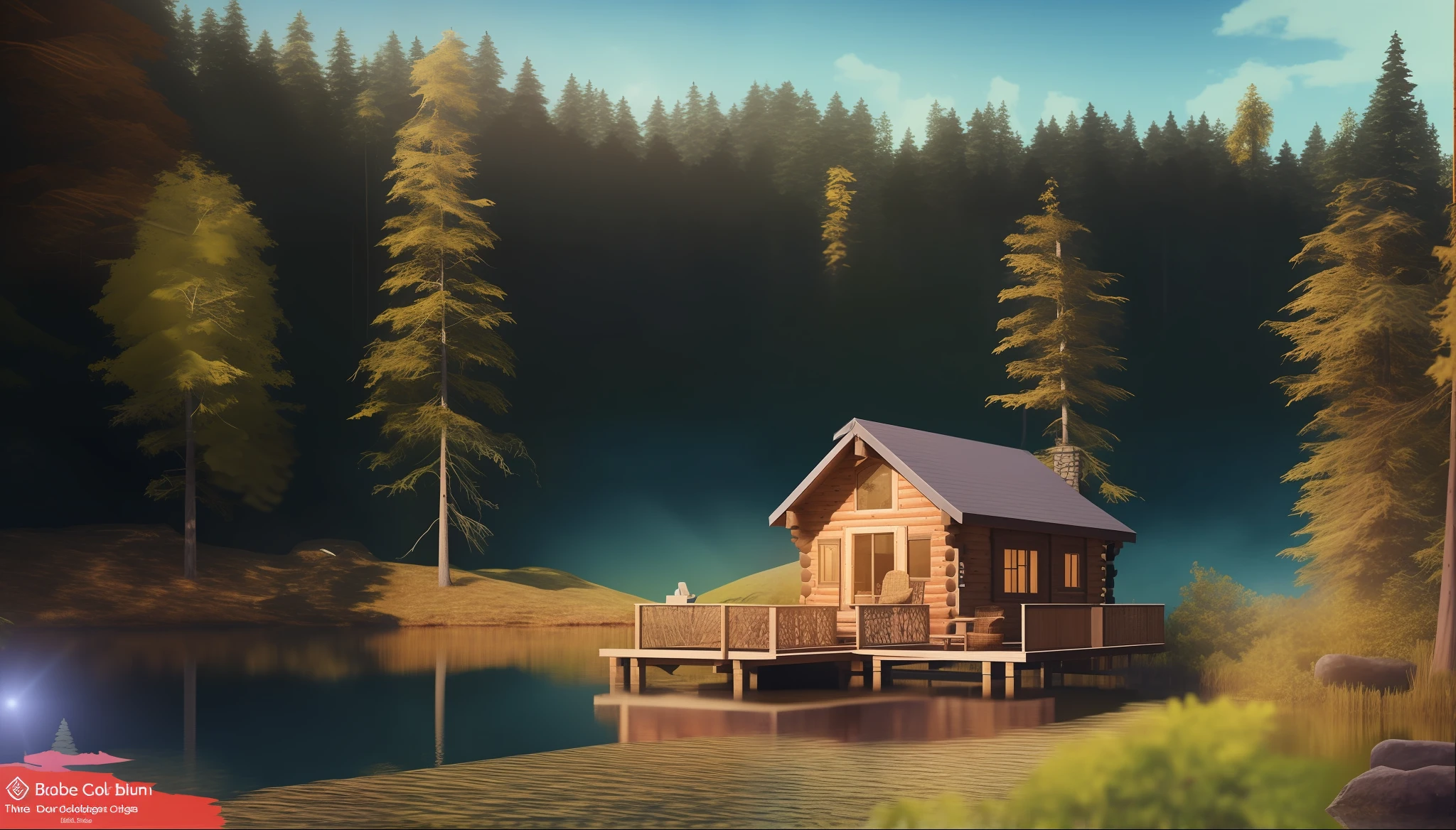 there is a small cabin on a dock in the middle of a lake, lake house, build in a forest near of a lake, cottage in the forest, house in forest, solitary cottage in the woods, the small house in the forest, cottage in the woods, house in the wood, cabin in the woods, wooden cottage, beautiful place, idyllic cottage