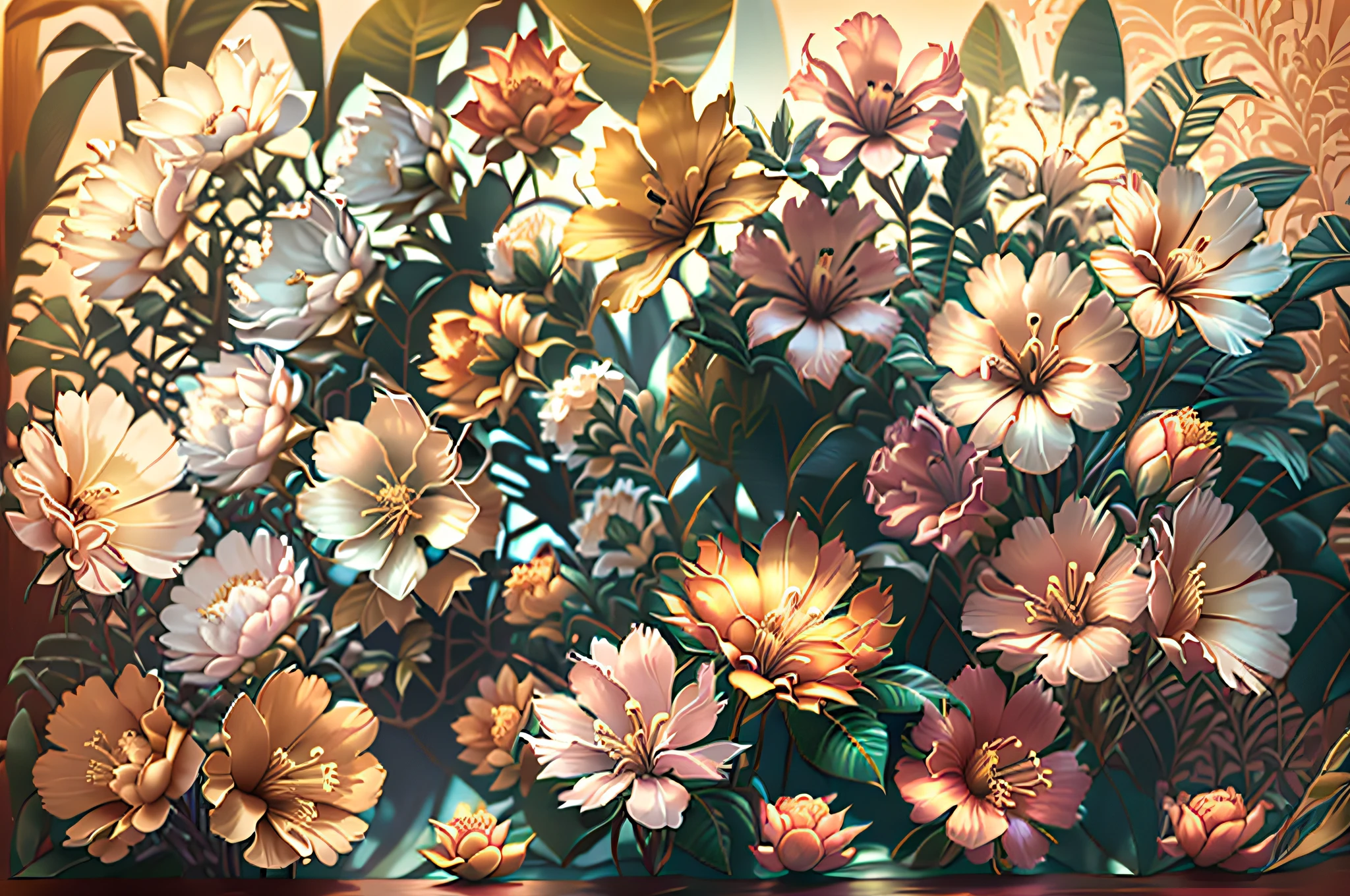 tropical flowers and wooden background with a frame for text, tropical background, blooming tropical flowers, background yellow and blue, beach sunset background, stylized background, tropic plants and flowers, vibrant & colorful background, floral sunset, colorful picture, mediterranean beach background, relaxed. gold background, amazing colorful background, beach background, colorfully background, seaside backgroud, flower frame --auto --s2