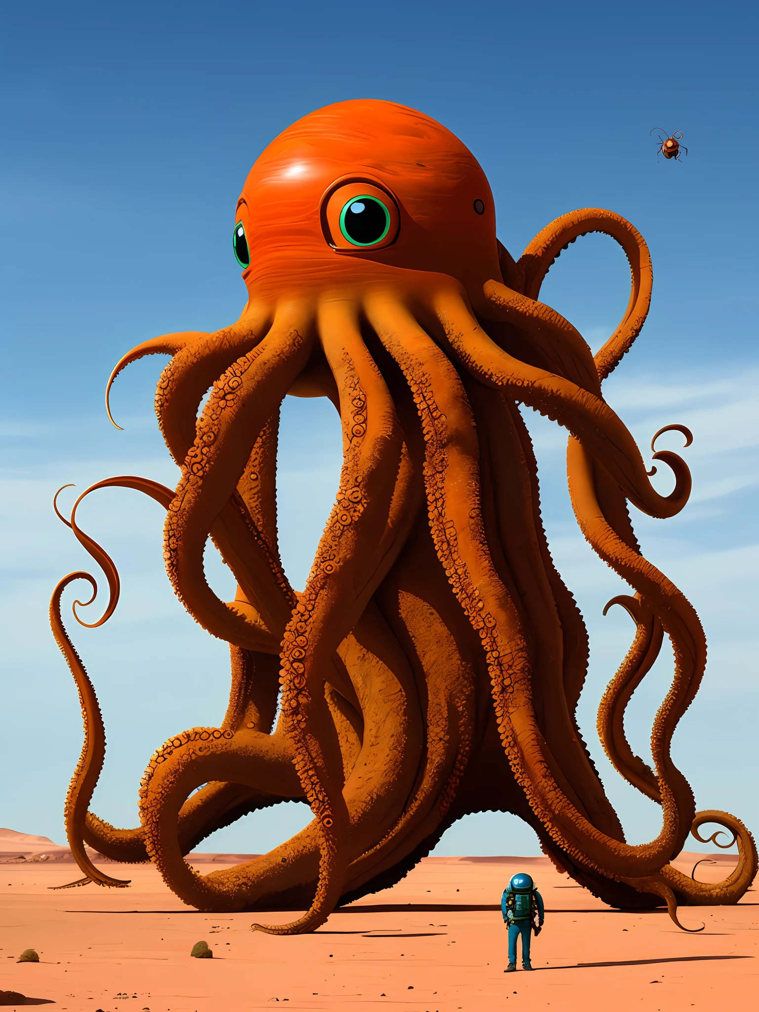 Martian in the form of an octopus