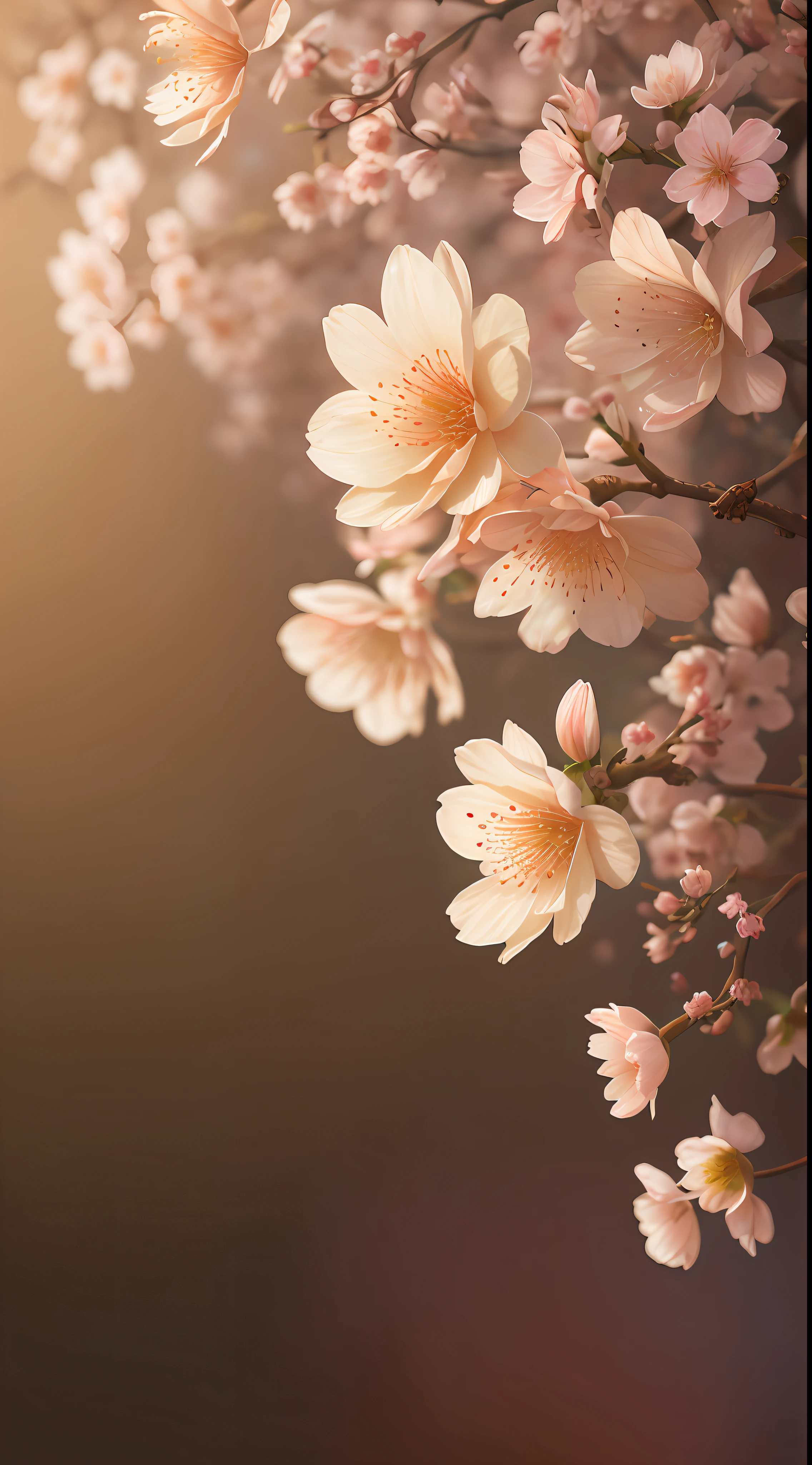 A flower by Casey Weldon, Olga Kvasha, Miho Hirano, hyperdetailed intricately detailed gothic art trending on Artstation triadic colors Unreal Engine 5 detailed matte painting, deep color, fantastical, intricate detail, splash screen, complementary colors, fantasy concept art, 8k resolution, gothic deviantart masterpiece, (dark shot:0.9), art by greg rutkowski and artgerm, soft cinematic light, adobe lightroom, photolab, hdr, intricate, highly detailed,   cherry blossom,