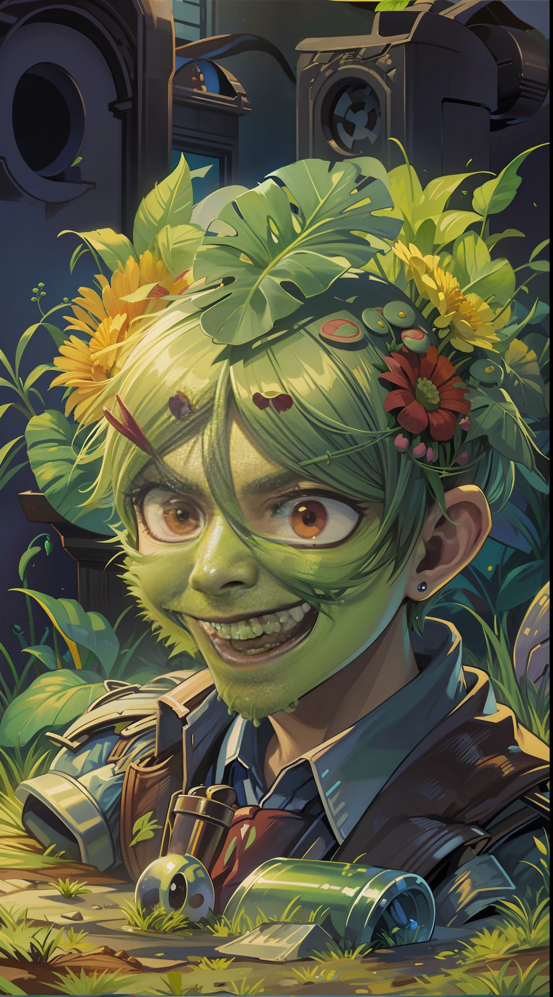 Plants vs Zombies 2, Pea Shooter Fights Zombies, Zombies Eat Pea Shooter, and a Big Mouth Flower