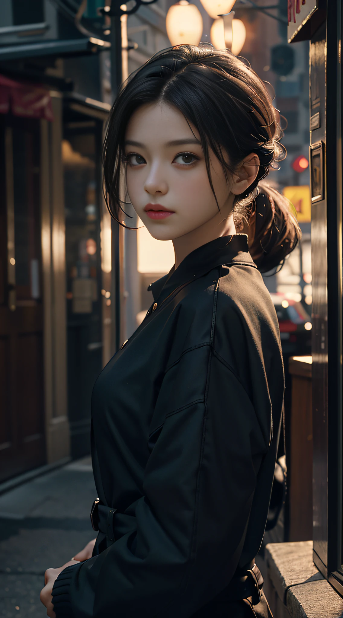 Best Quality, Masterpiece, Ultra High Resolution, (Realisticity: 1.4), Original Photo, 1Girl, Cinematic Lighting