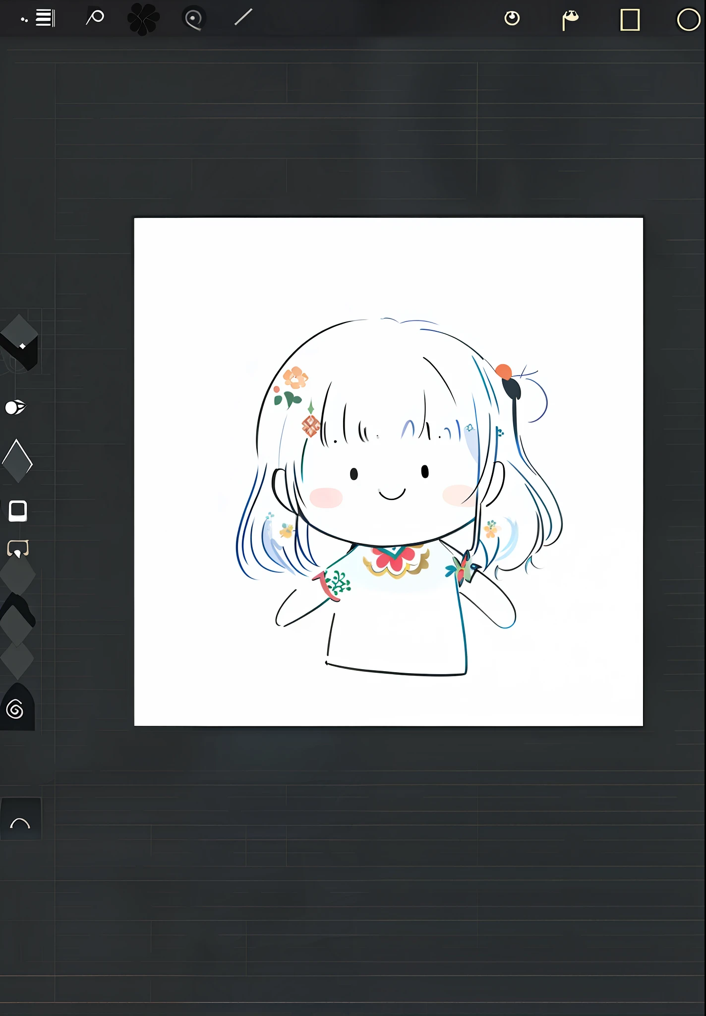 (masterpiece), high quality, fine avatar, pretty girl, smiling look, hair accessories, simple background.