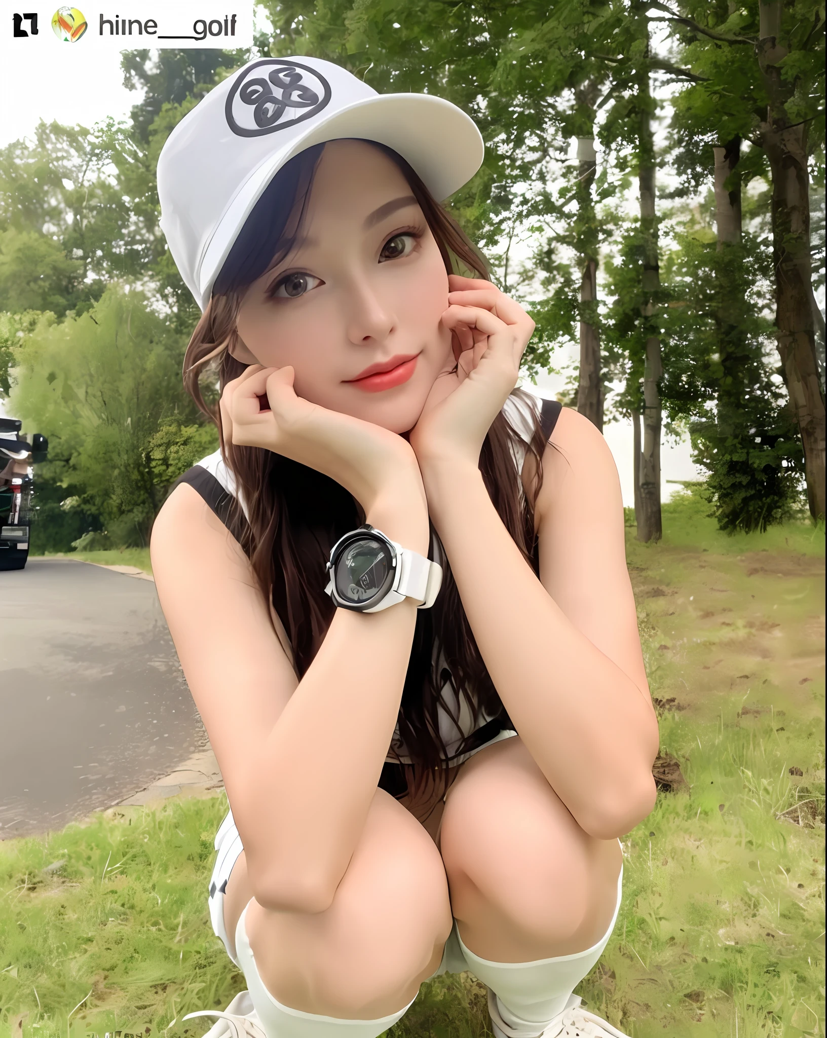 ((Realistic lighting, Best quality, 8K, Masterpiece: 1.3)), Clear focus: 1.2, 1girl, Perfect Figure: 1.4, Slim Abs: 1.1, ((Dark brown hair)), (White crop top: 1.4), (Outdoor, Night: 1.1), City streets, Super fine face, Fine eyes, Double eyelids,