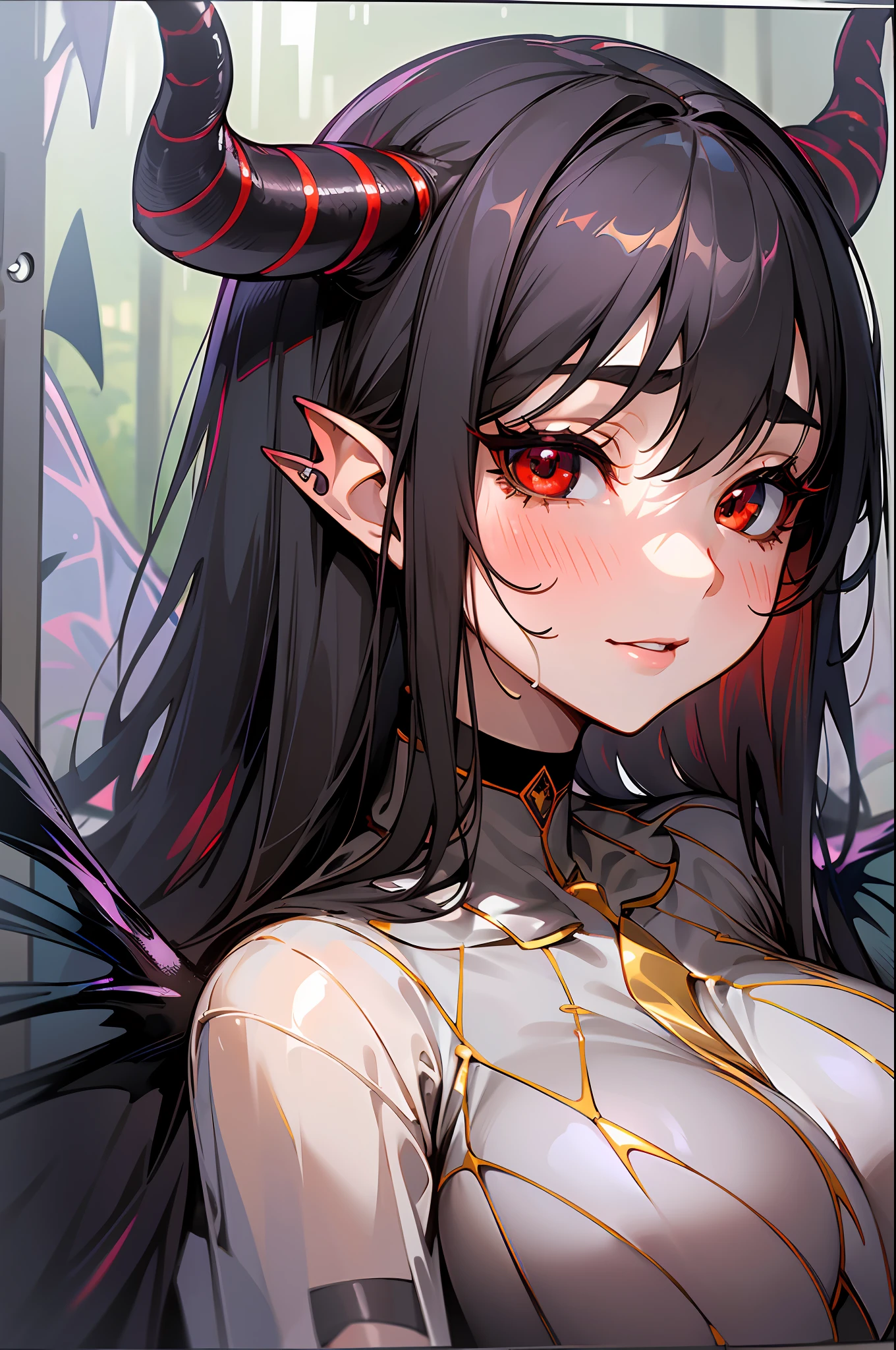 (best quality), best illustration, 1girl, beautiful detailed face, pretty_face+round_face, beautiful detailed eyes, transparent eyes, (gigantic breasts), bishoujo:1.3, perfect face, solo, extremely Detailed CG, extremely beautiful, high quality, dynamic angle, (masterpiece:1.2), (eyelashes:1.2), (red eyelashes:1.1), (eyeliner:1.2), (deep red eyes:1.2), (big eyes:1.2), narrow waist, bright skin, illustation, bangs, masterpiece, ultra-detailed,(high resolution,distinct_image), CG unity 8k wallpaper, looking at viewer, Illustration, 1girl, light layer, lustrous skin, (intricate detailed, (taut clothes, big demon wings, black succubus horn, hair ornament :1.2, (succubus tail))), from above, dark hair, very long fringe, black choker, long hair, hime cut, hair between eyes, (mature female:1.1), [NSFW, big, huge breasts, pointy ears, wet, parted lips, seductive smile, red lips, juice, masturbation), wet, rain, (embarrassed, corneo, sweaty), ((transparent Negligee:1.4)) --auto --s2