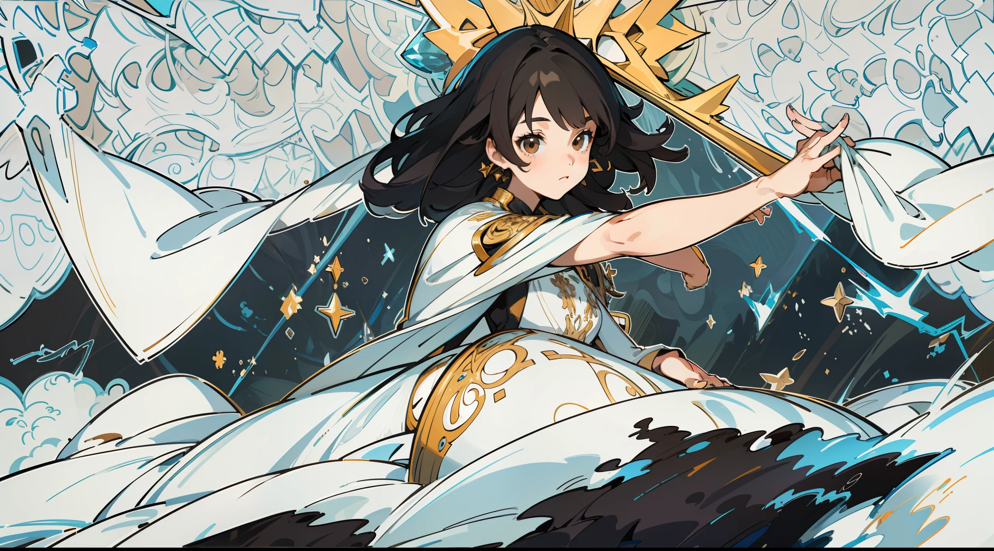 a cute girl, about 160cm tall, brown eyes, bright and cute colors clothes, long straight black hair, casual clothes, icy dress, masterpiece, best quality, ultra quality, high quality, highres, ultla highres, absurdres, 4K, 8K, 16k, hyper detailed, intricate detailed, amazing shading, high contrast, realistic, photo realistic, RAW photo, photography, super fine illustration, foreshortening, perfect anatomy, correct anatomy, perfect proportion, perfect face, perfect hands, perfect legs, perfect fingers