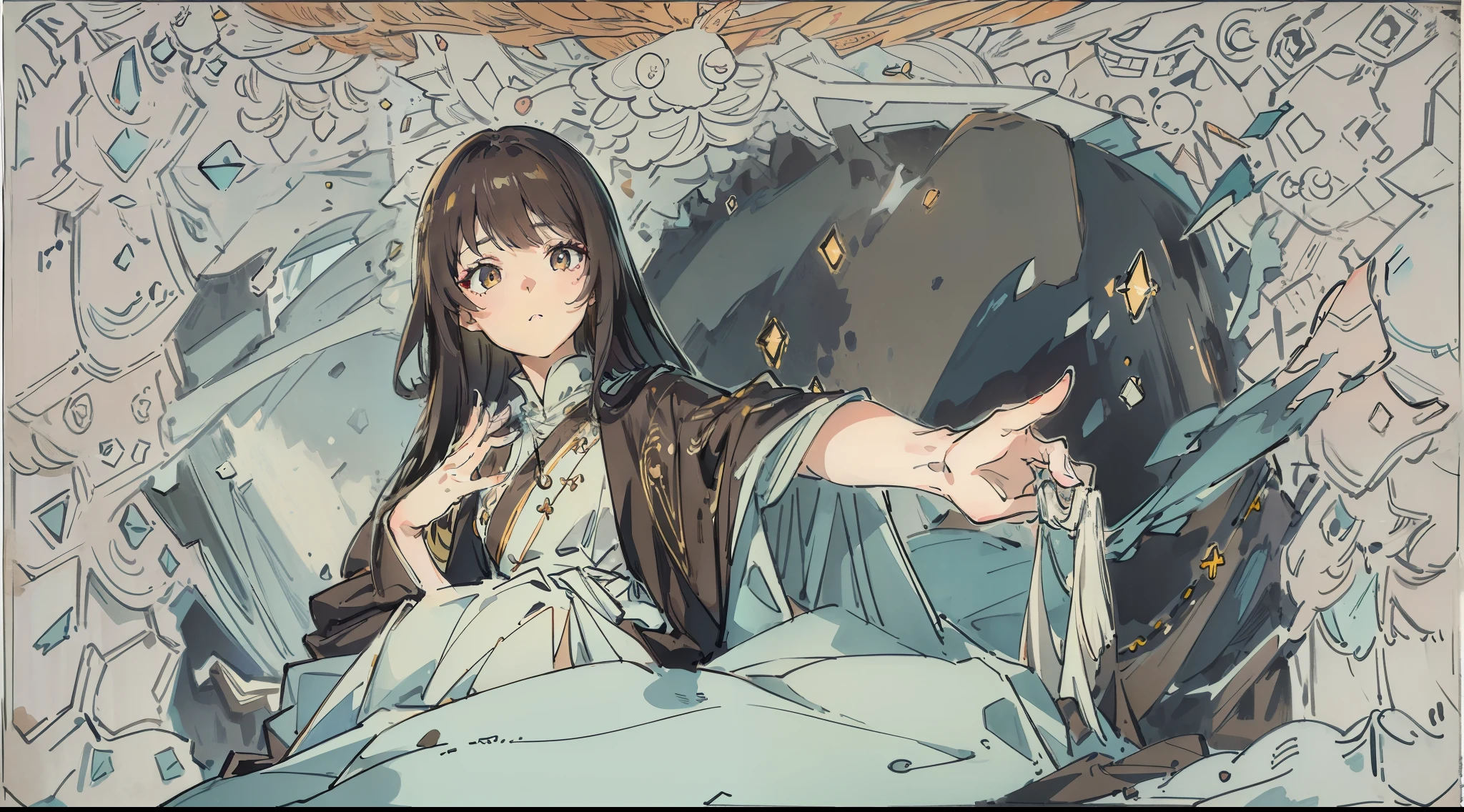 a cute teenage girl, about 160cm tall, brown eyes, bright and cute colors clothes, long straight black hair, casual clothes, icy dress, masterpiece, best quality, ultra quality, high quality, highres, ultla highres, absurdres, 4K, 8K, 16k, hyper detailed, intricate detailed, amazing shading, high contrast, realistic, photo realistic, RAW photo, photography, super fine illustration, foreshortening, perfect anatomy, correct anatomy, perfect proportion, perfect face, perfect hands, perfect legs, perfect fingers