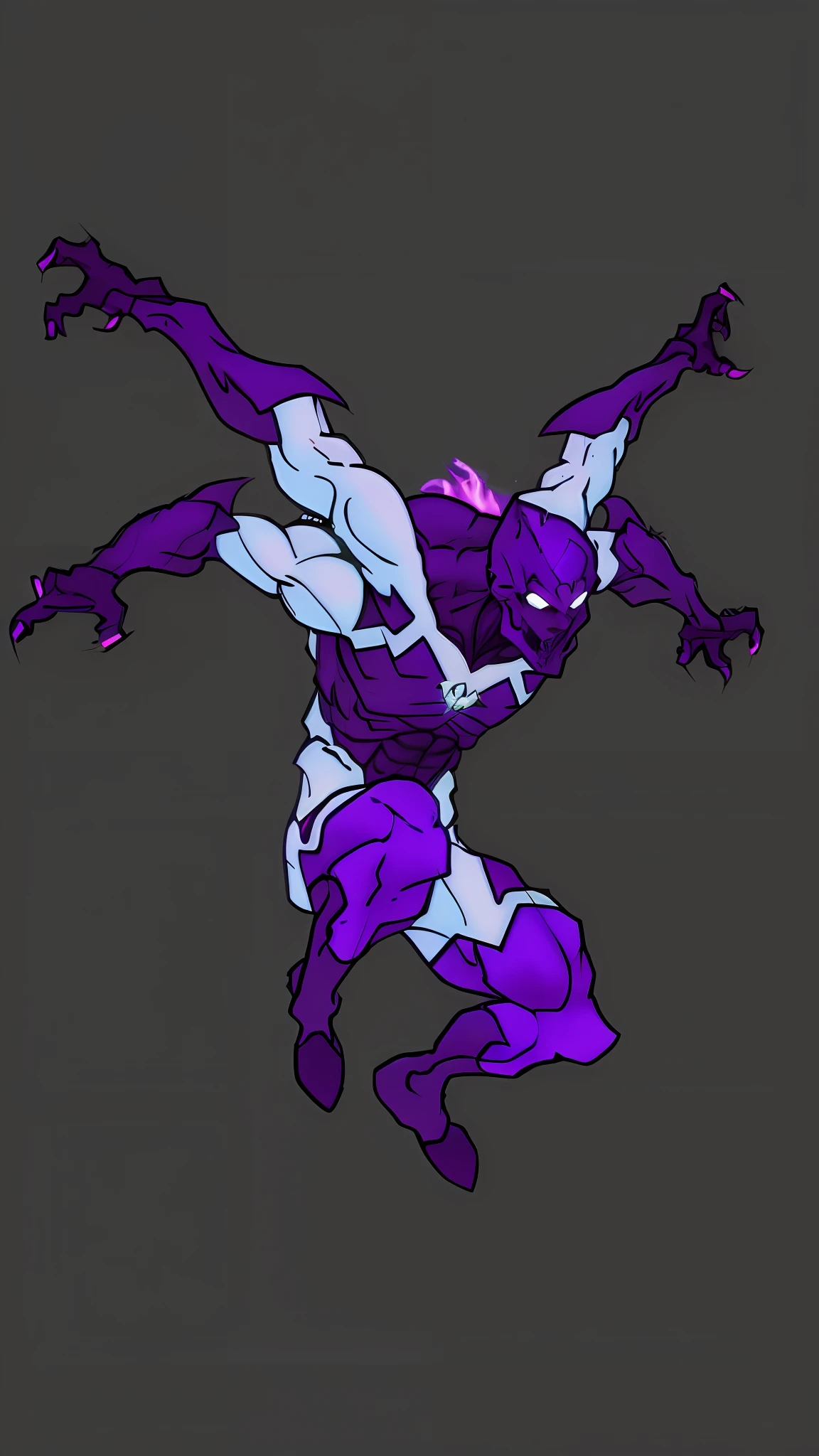 High quality, 3d, 4k, purple fog, falling from the sky, electricity and purple lightning, shading, comics, in comic style