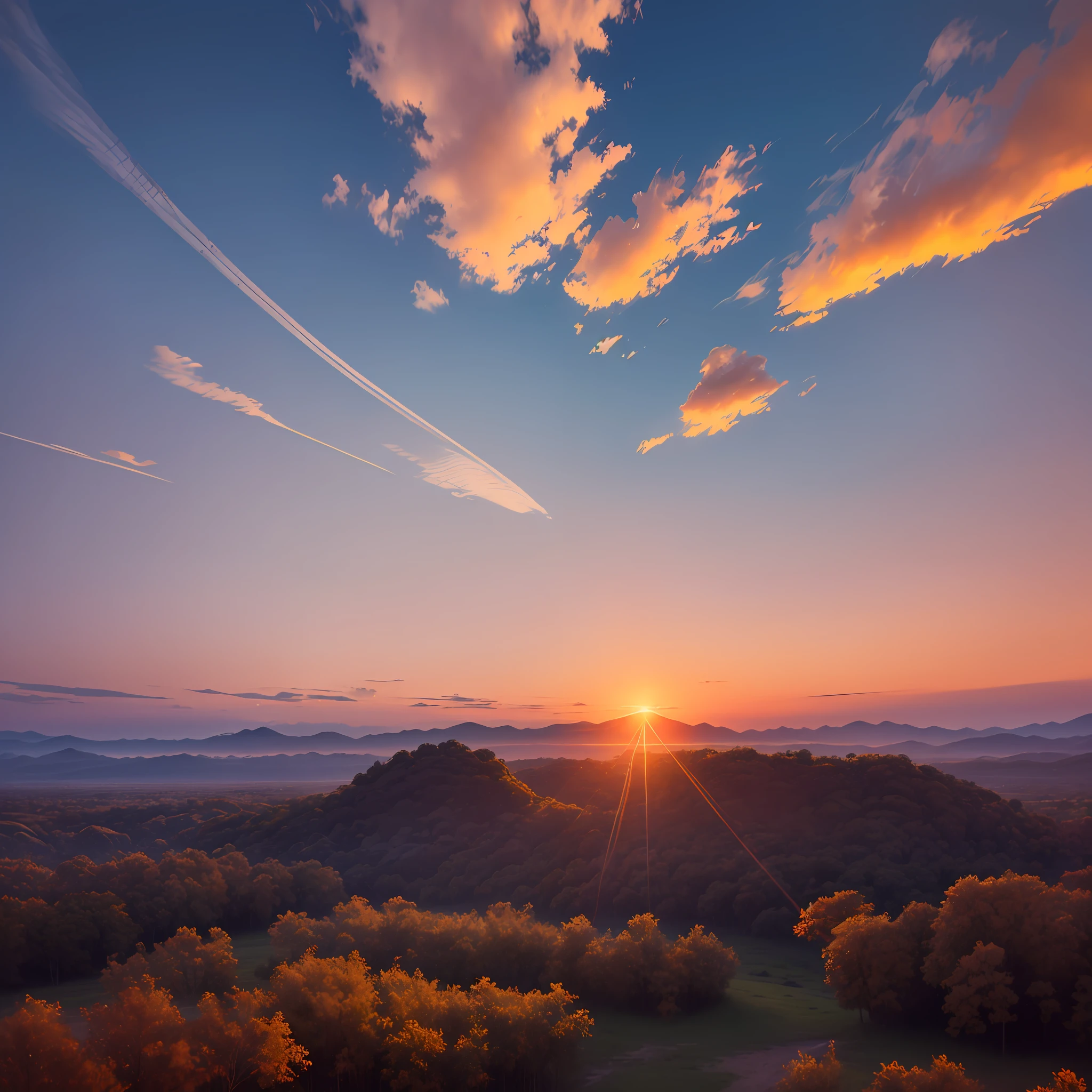 sunrise, horizon, sunrise, high quality --auto --s2