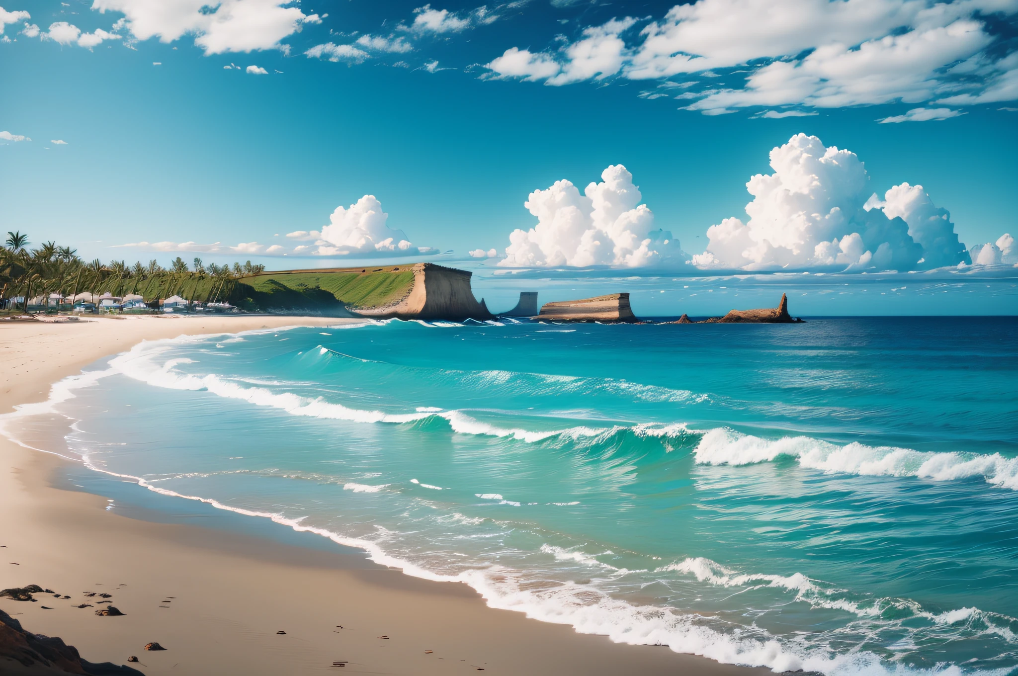 arafly shot of a beach with a wave coming in to the shore, beautiful beach, sunny day at beach, sand and sea, breath-taking beautiful beach, calm sea and beach background, mediterranean beach background, beautiful ocean, sandy beach, beach background, seashore, beach landscape, hawaii beach, tropical beach, white sandy beach, magical beach, tropical beach paradise --auto --s2