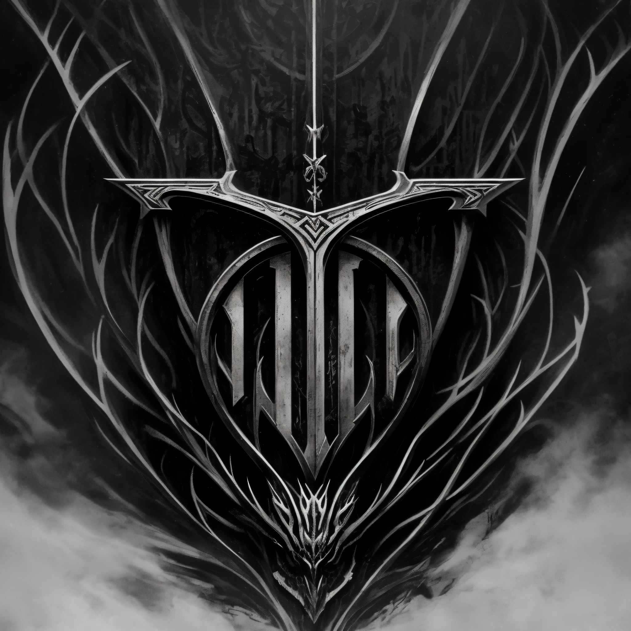 a black and white logo with the word valdos, black metal band logo, black metal logos, black metal band font, logotype, logo art, black and white logo, vitaly bulgarov, vector logo, heavy metal band promo, art of valin mattheis, yautja, cyberpunk black metal band, voltron, proto - metal band promo