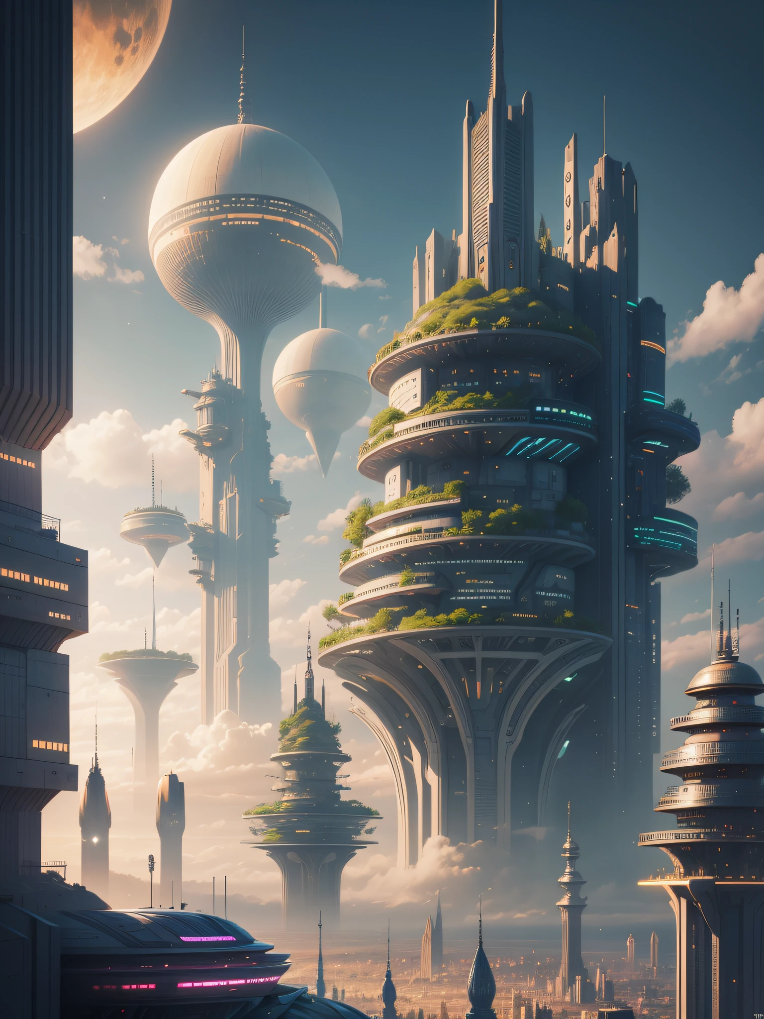futuristic city, fantasy, 23rd century, UK