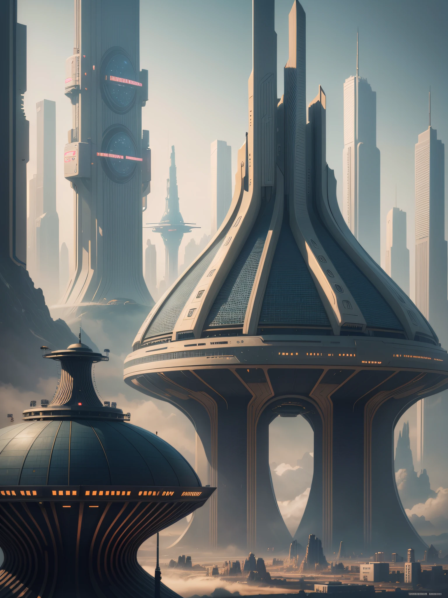 futuristic city, fantasy, 23rd century, USA