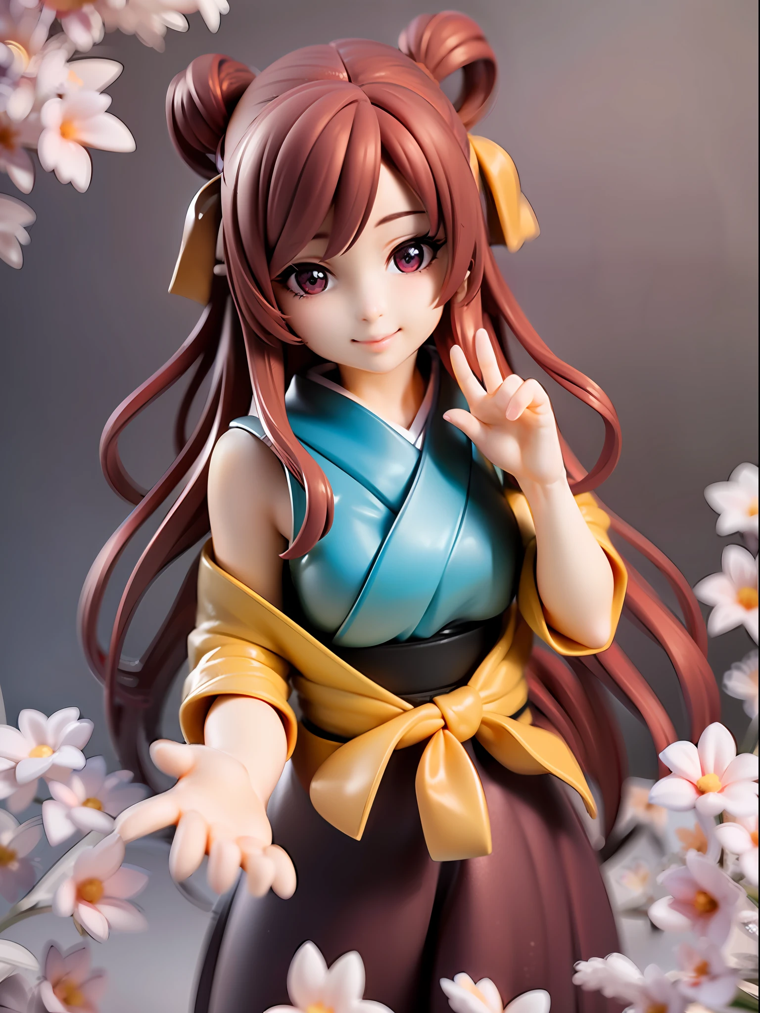 1girl, kimono,long hair, (brown hair:0.3), reaching out, dutch angle,cherry blossoms, on grass, sunlight, cute face, beautiful eyes
BREAK
full body, chibi, [realistic], [3d], (3dcg), ((octane render)), smile, closed mouth
BREAK
(8k, RAW photo, best quality, masterpiece:1.2), ultra high res, (((realistic, photo-realistic))), professional lighting, detailed lighting, professional photography, fisheye, dynamic angle, high quality, high res, extremely detailed, bloom
BREAK
depth of field, sketch, sharp focus, soft lighting, good composition, god light highlight, detailed, (((photorealistic details))), detailed skin, to8contrast style