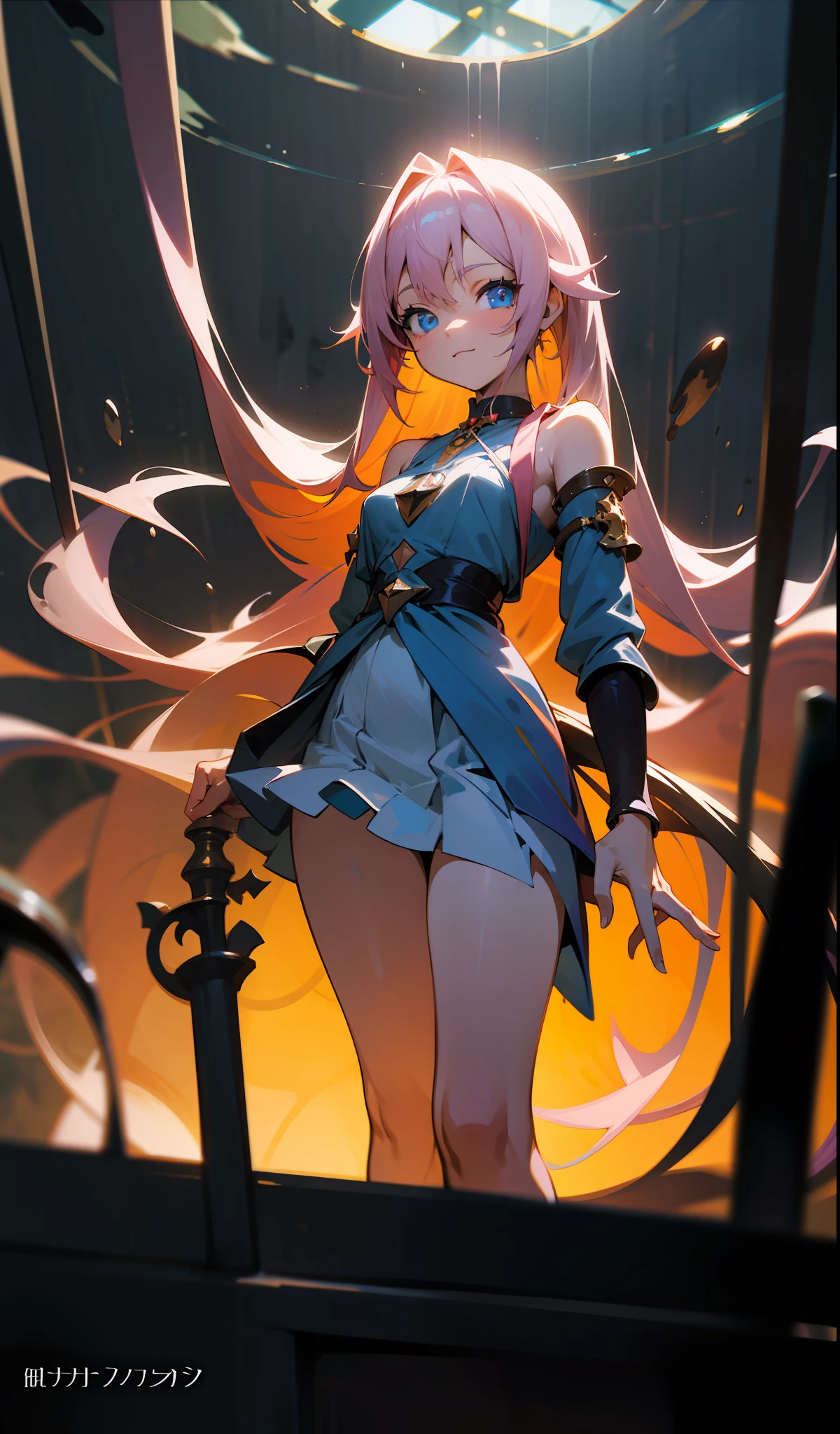 Masterpiece, high resolution, anime style beautiful girl, being in a dirty beaker, immersed in liquid, homunculus, magic circle, small room with phosphorescent flash, perfect beautiful girl, no clothes, luminous from within, staring at the viewer, laughter, 3d rendering, perspective, amazing anime illustration, impressive lighting, fantastic, dangerous, monstrous