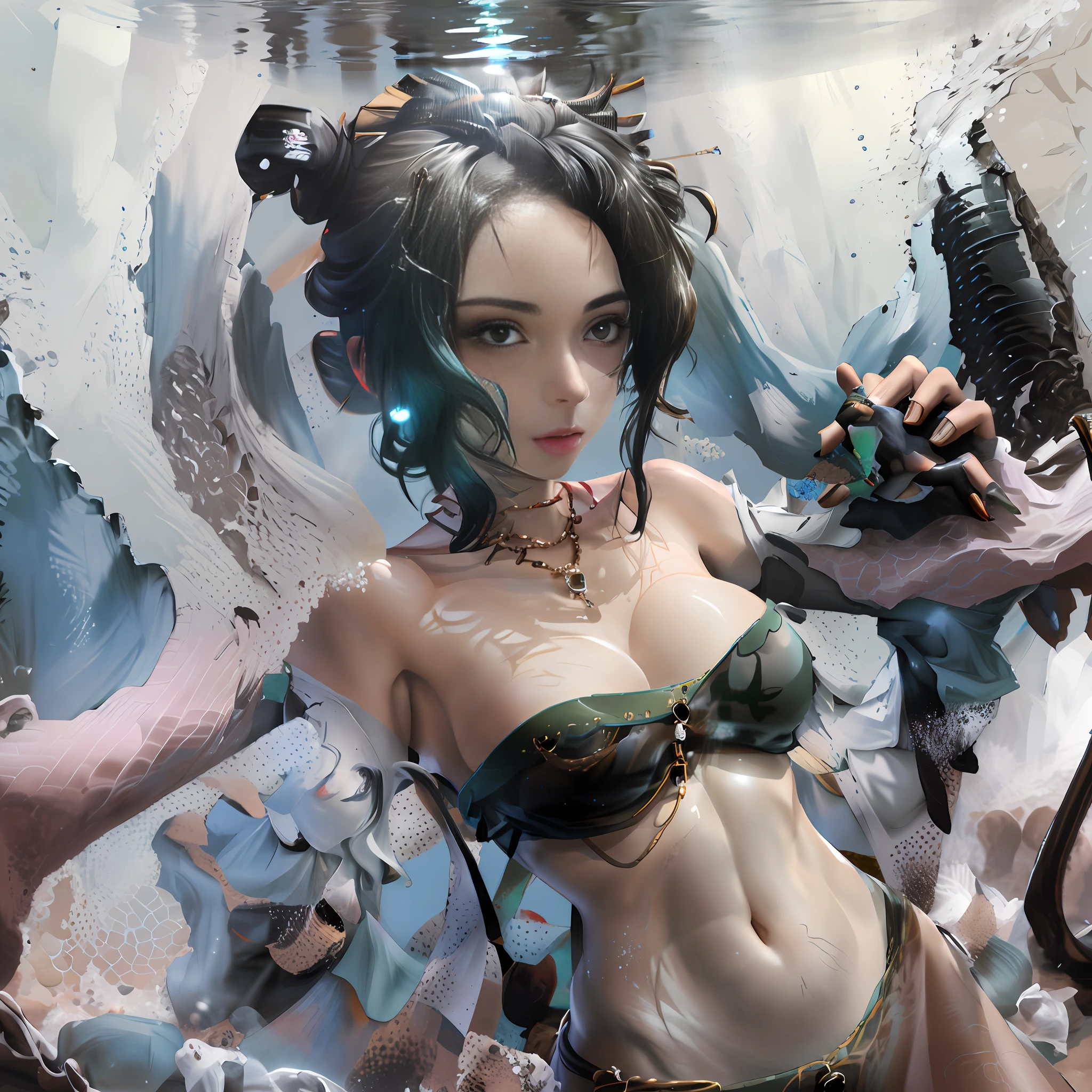 1girl, underwater