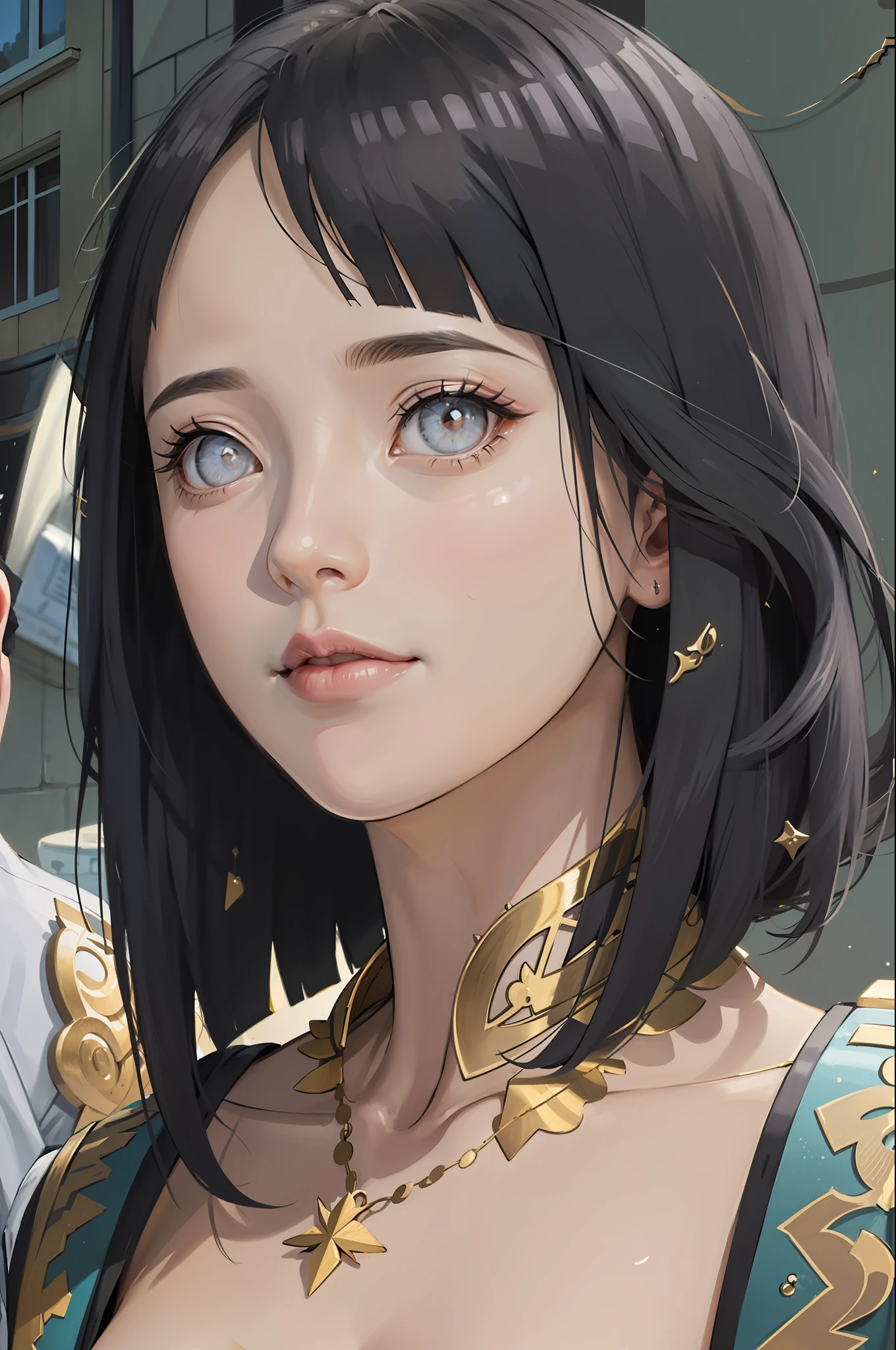 (masterpiece, top quality, best quality, official art, beautiful and aesthetic:1.2), (1girl), extreme detailed,colorful,highest detailed, official art, unity 8k wallpaper, ultra detailed, beautiful and aesthetic, beautiful, masterpiece, best quality, (zentangle, mandala, tangle, entangle) ,holy light,gold foil,gold leaf art,glitter drawing, PerfectNwsjMajic,  hinata/(boruto/)